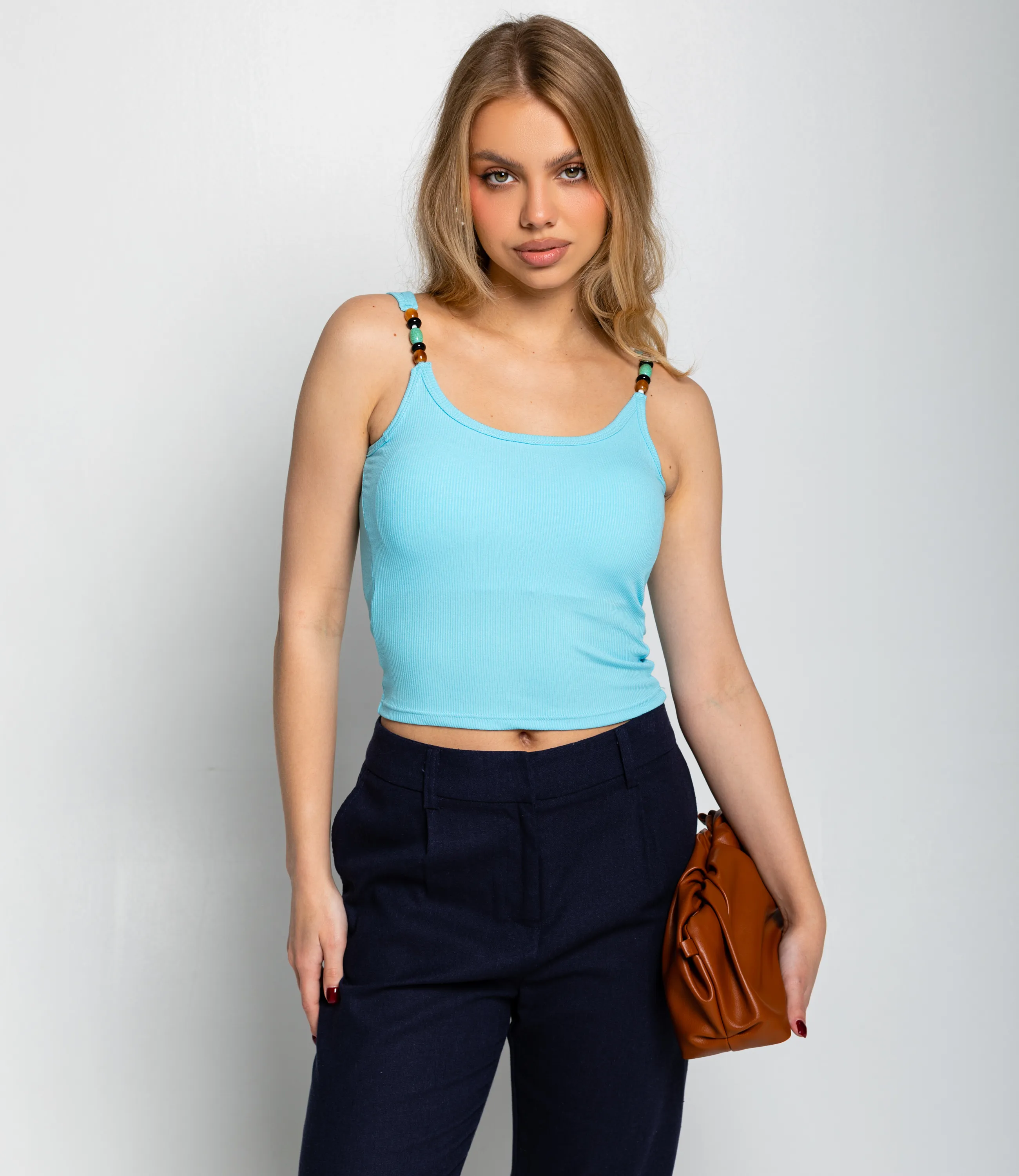 Топ #КТ948, голубой - фото 1