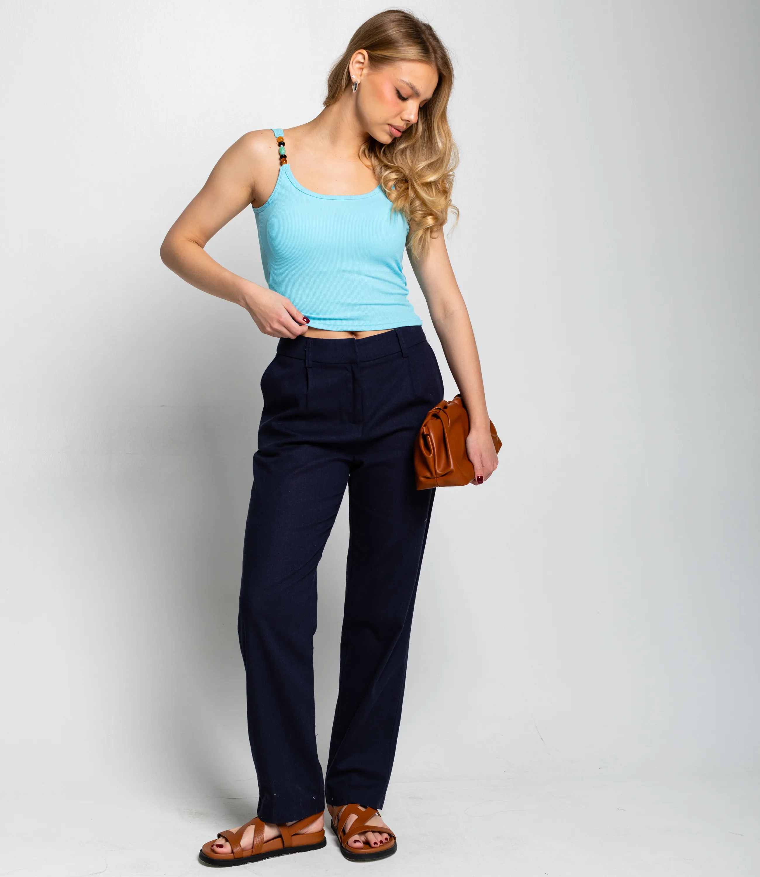 Топ #КТ948, голубой - фото 4