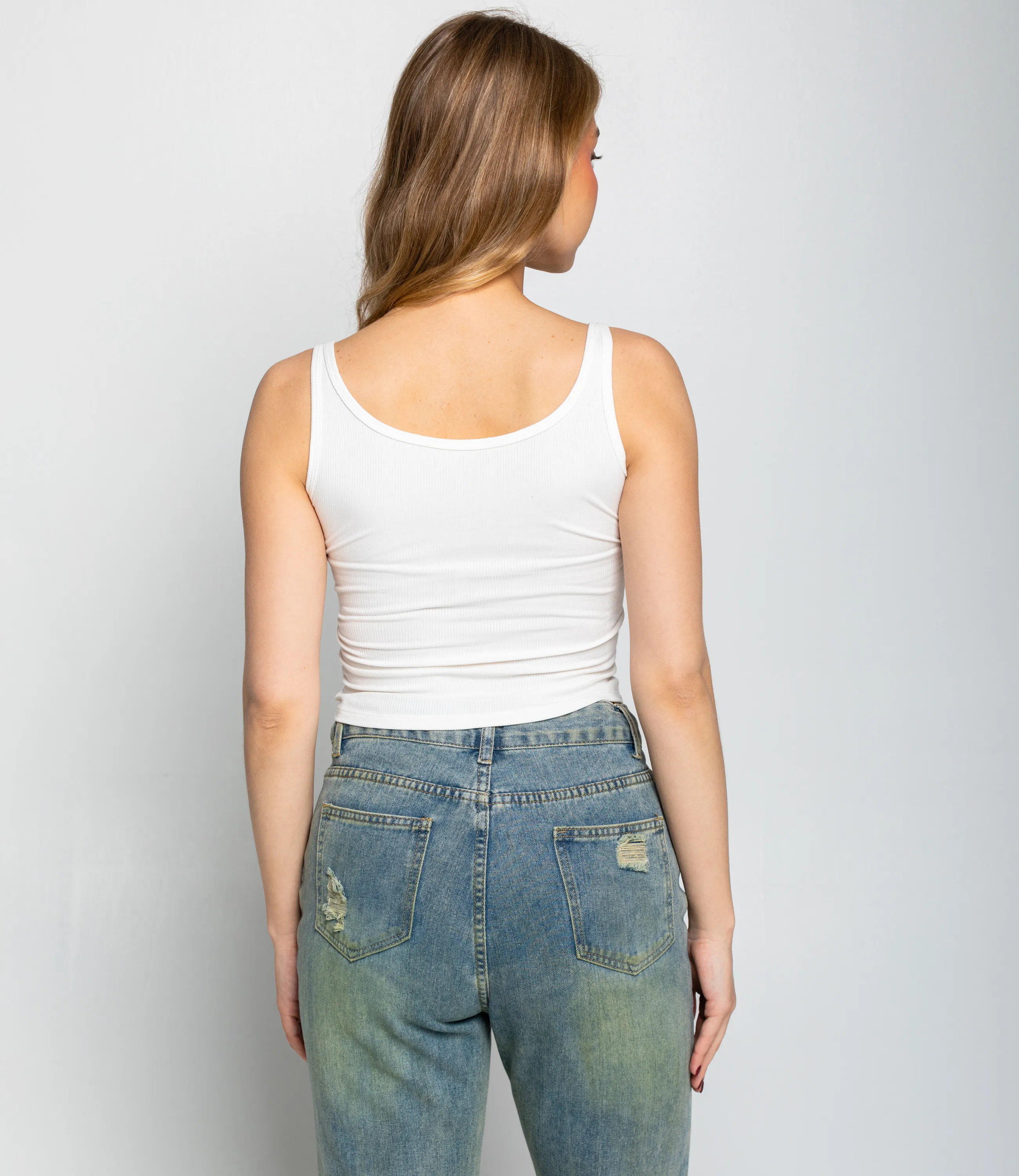 Топ #КТ948, белый - фото 3