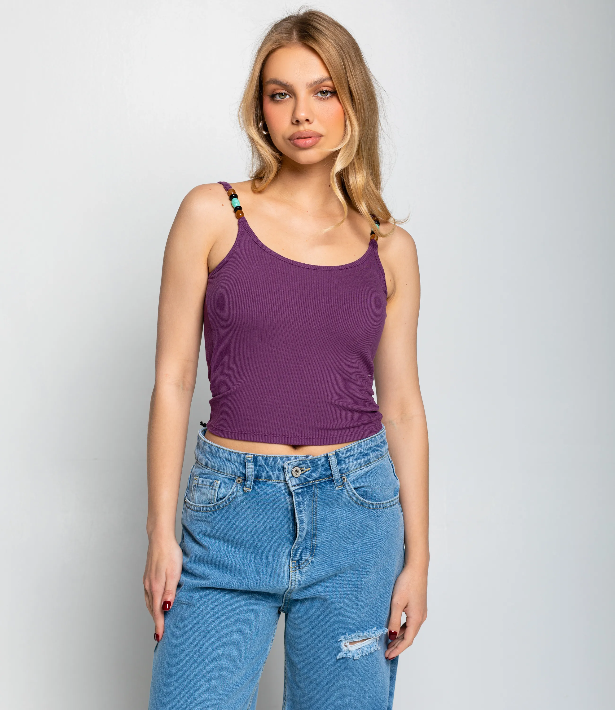 Топ #КТ948, фиолетовый - фото 1
