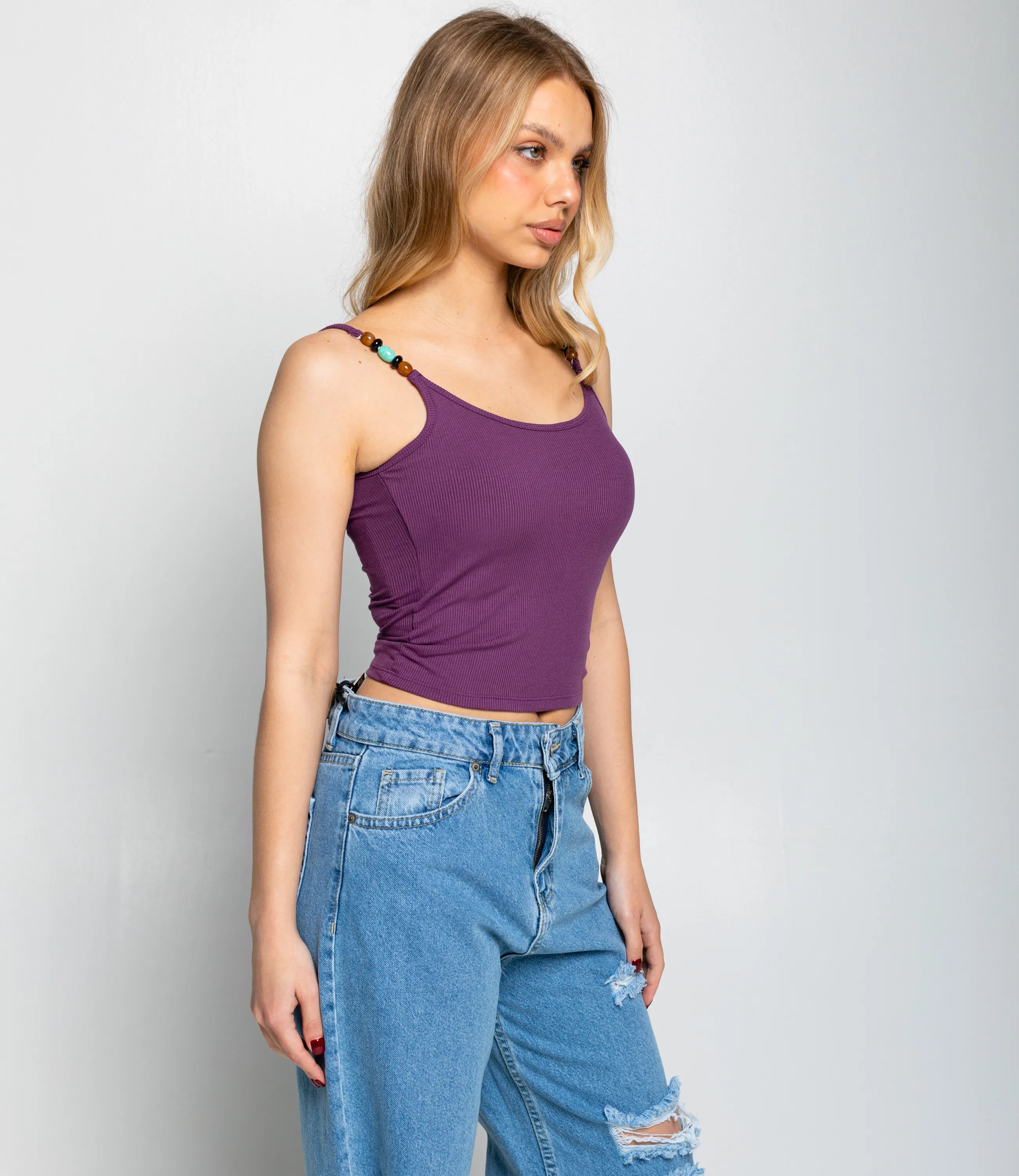 Топ #КТ948, фиолетовый - фото 2