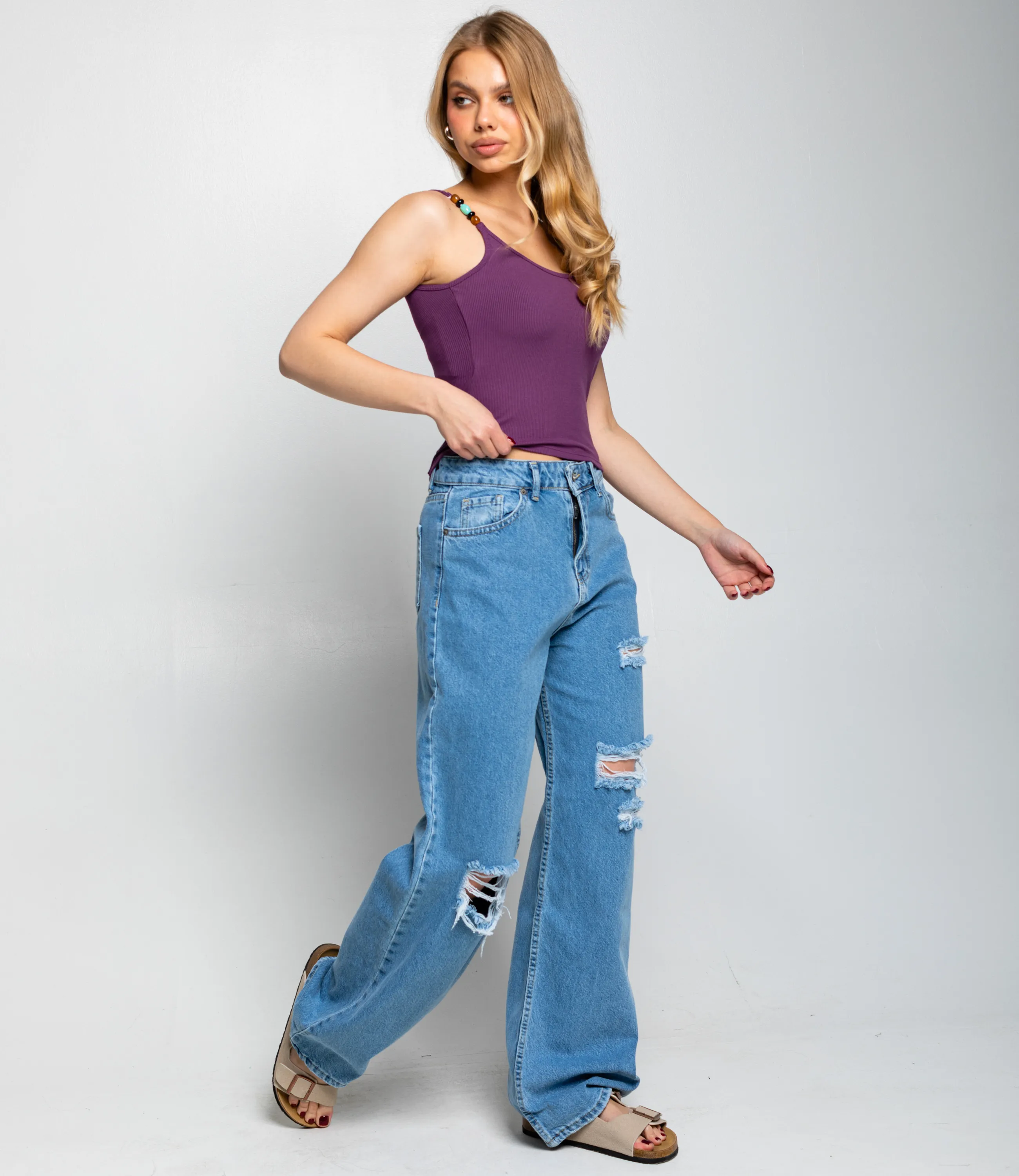 Топ #КТ948, фиолетовый - фото 4