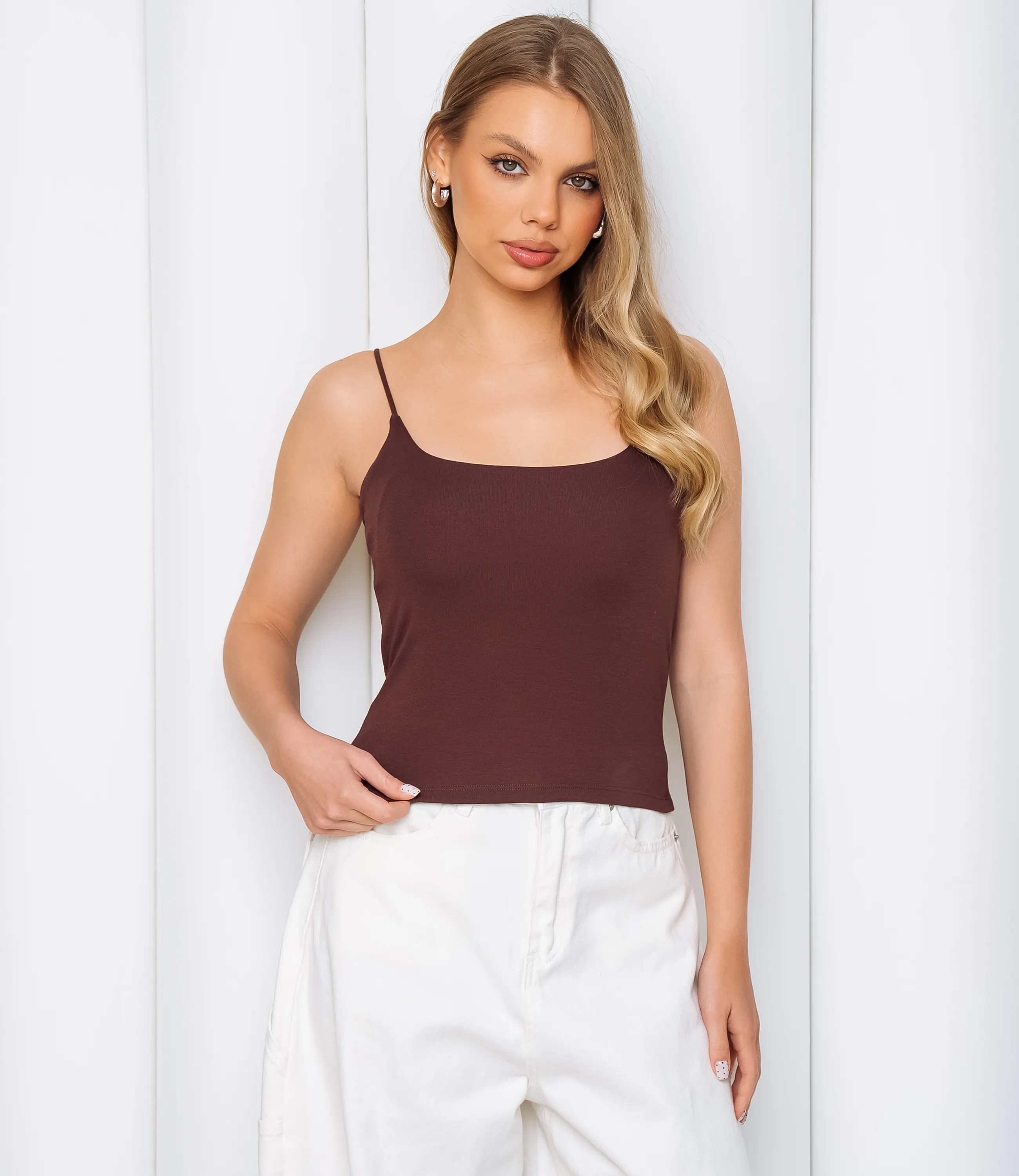 Топ #КТ55567, шоколадный - фото 1