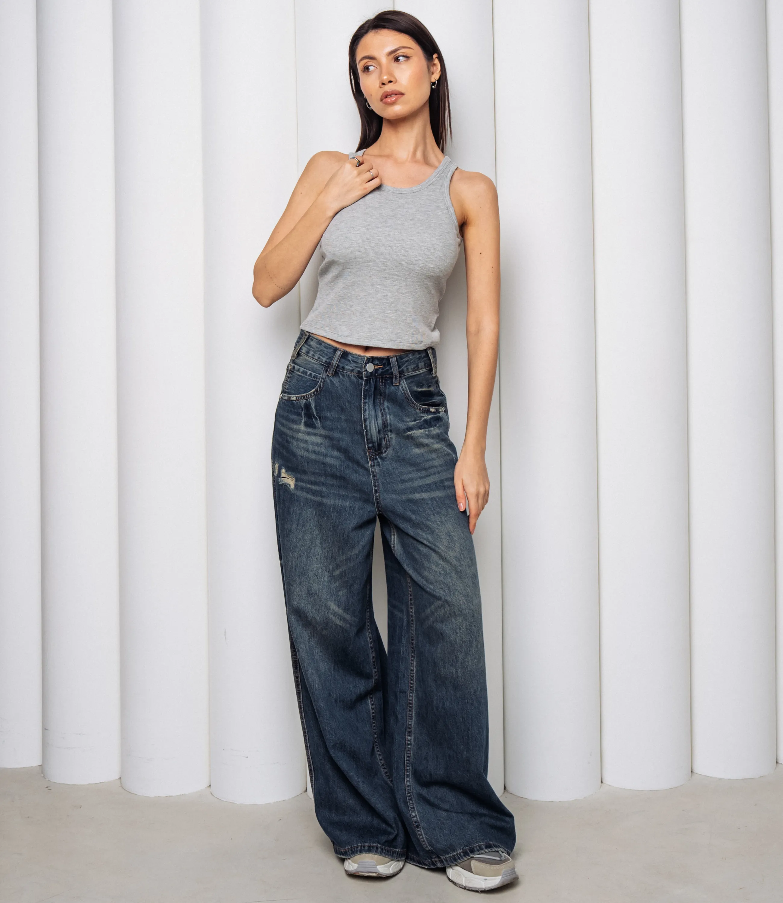 Топ #КТ2705, серый - фото 4