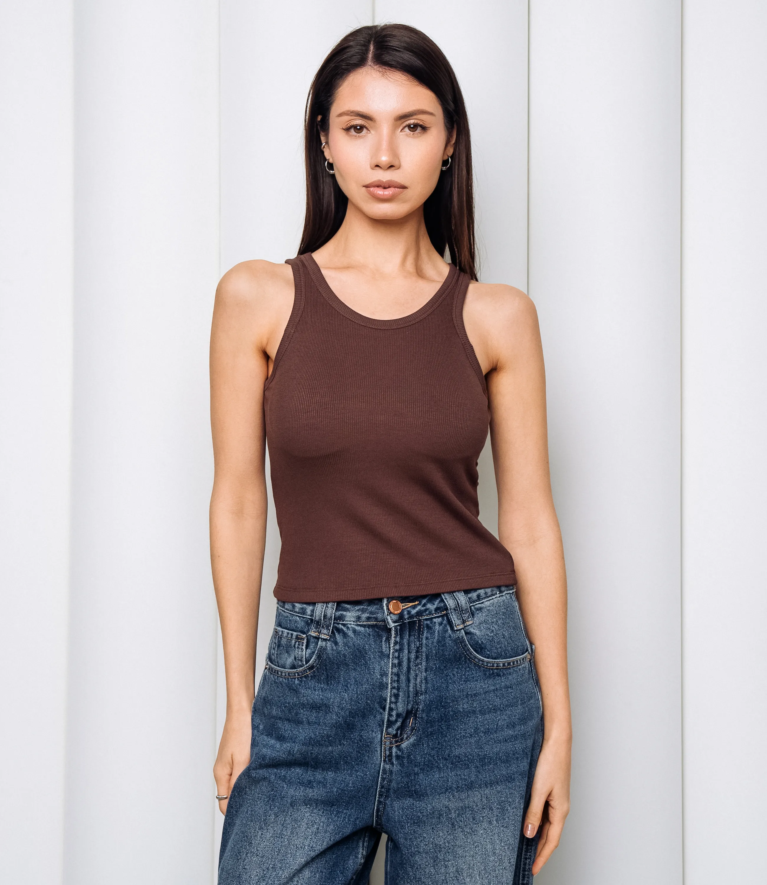 Топ #КТ2705, шоколадный - фото 1