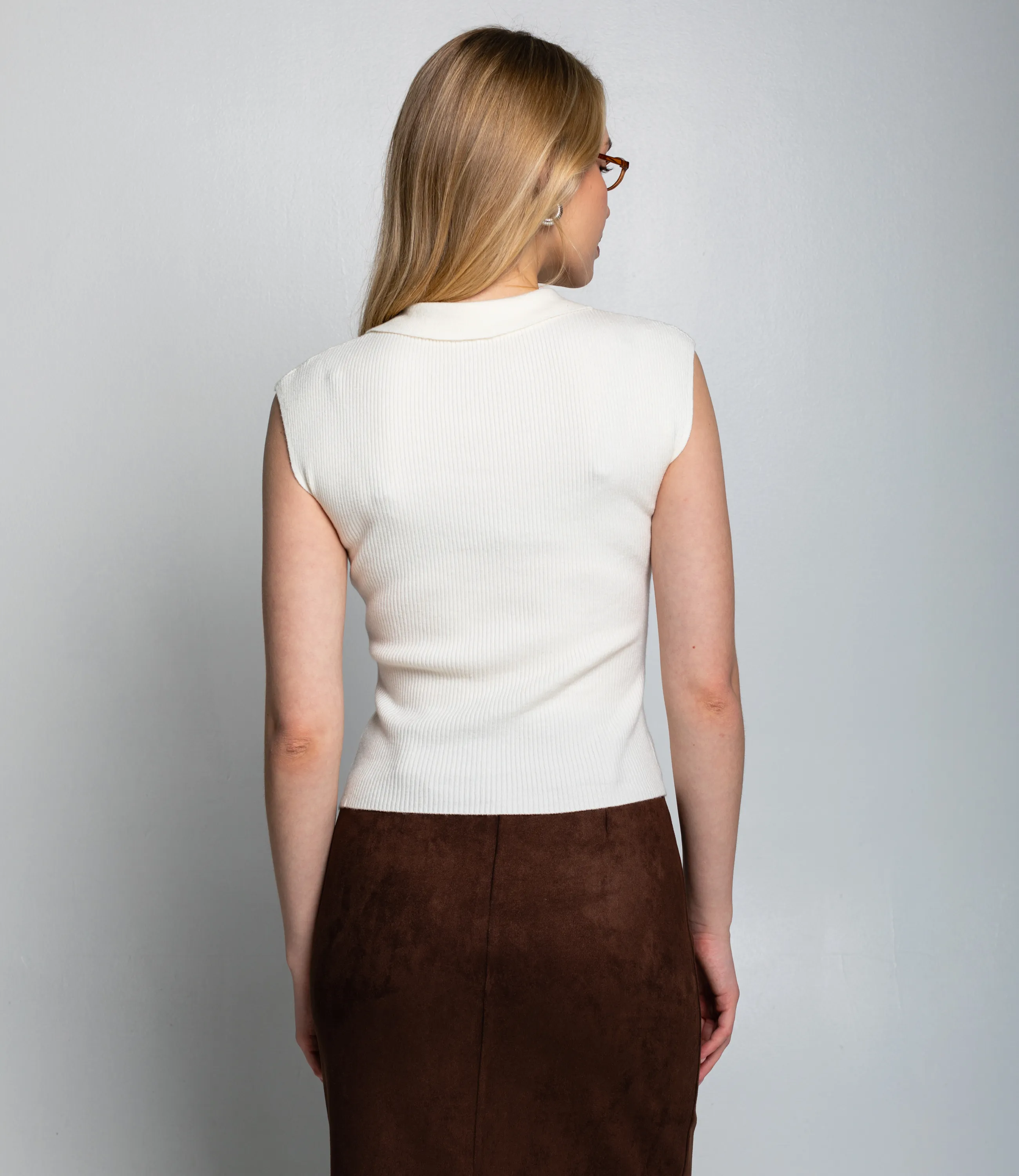 Топ #КТ060 (1), кремовый - фото 3