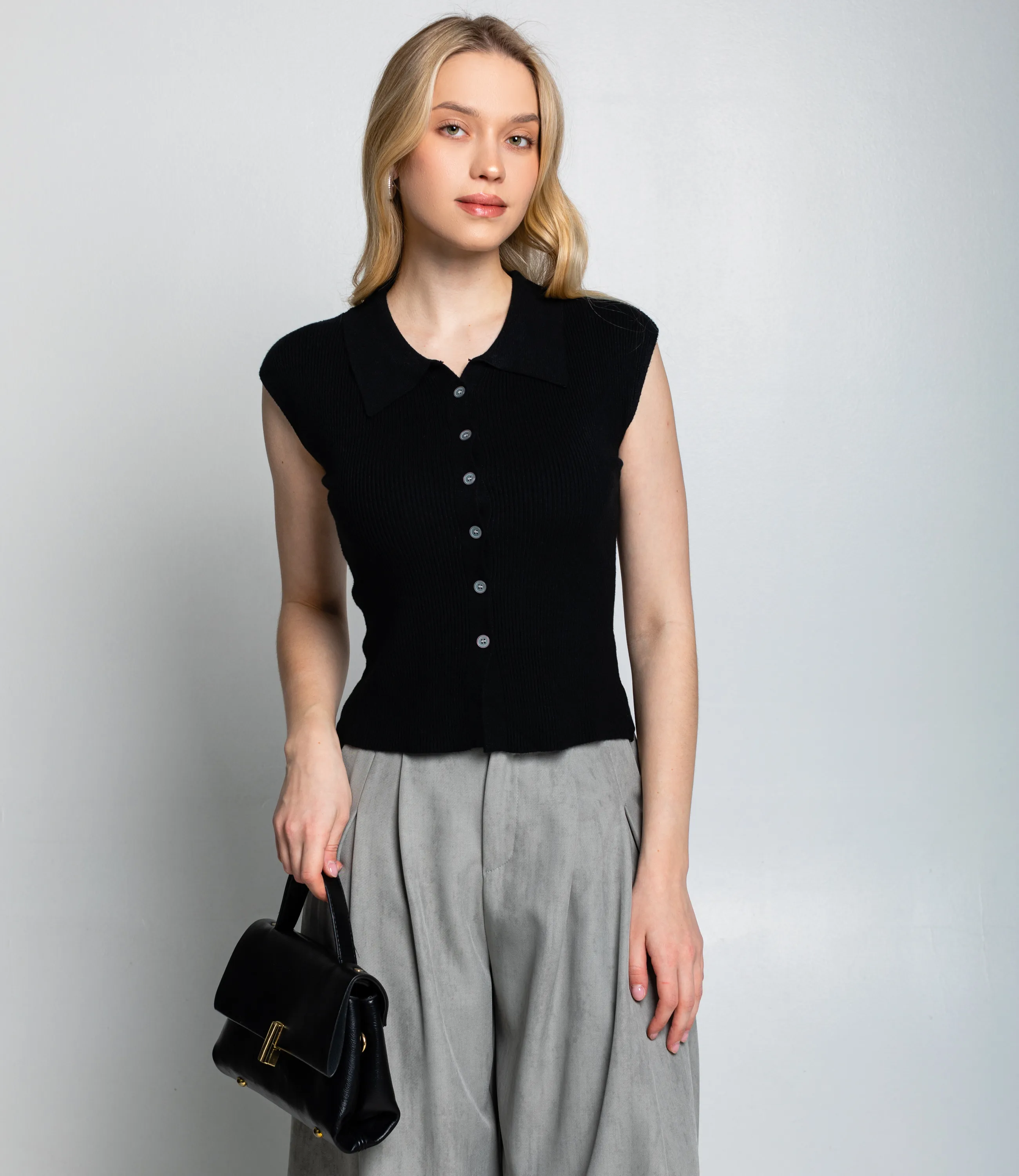 Топ #КТ060 (1), чёрный - фото 1