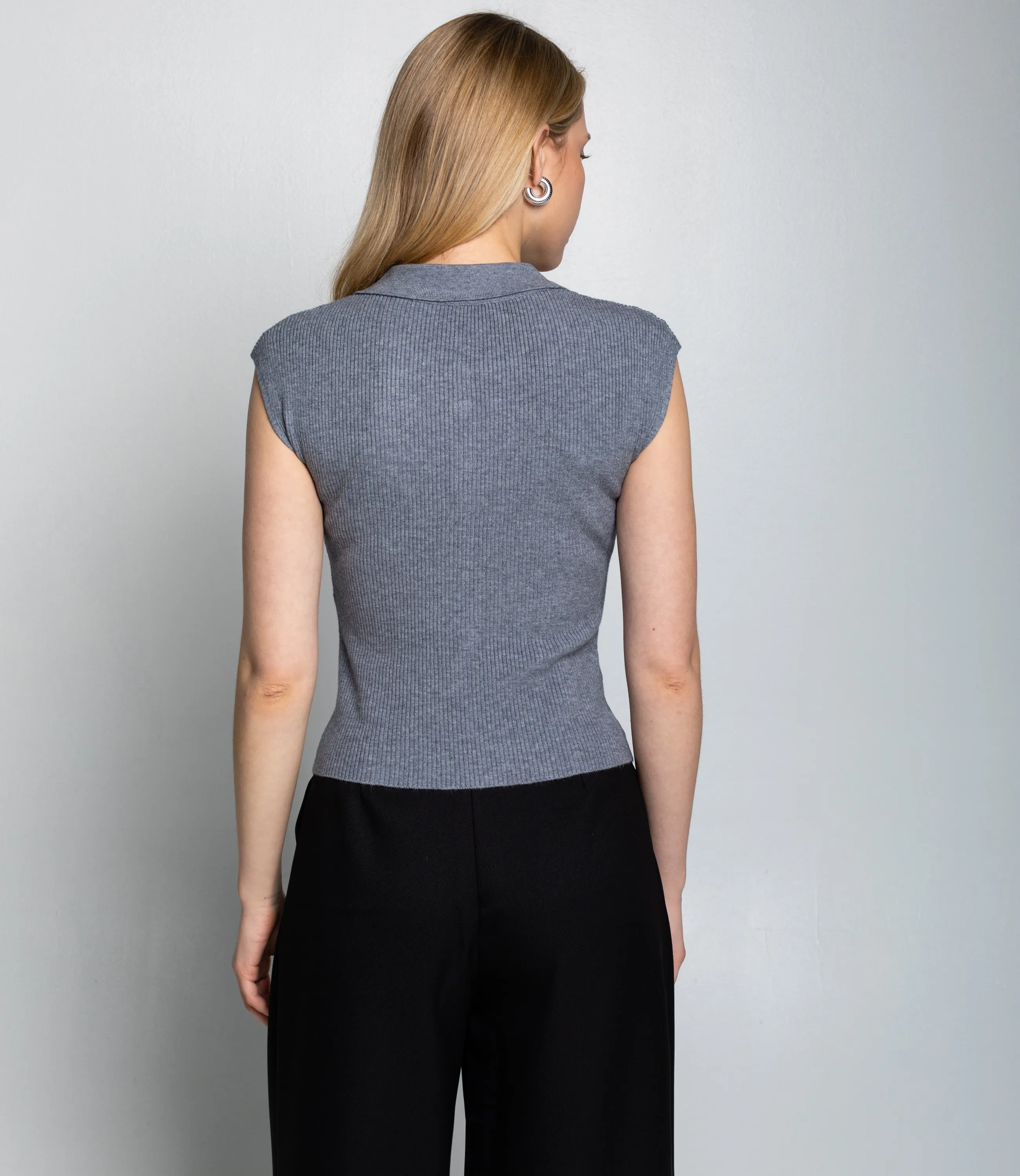 Топ #КТ060 (1), серый - фото 3