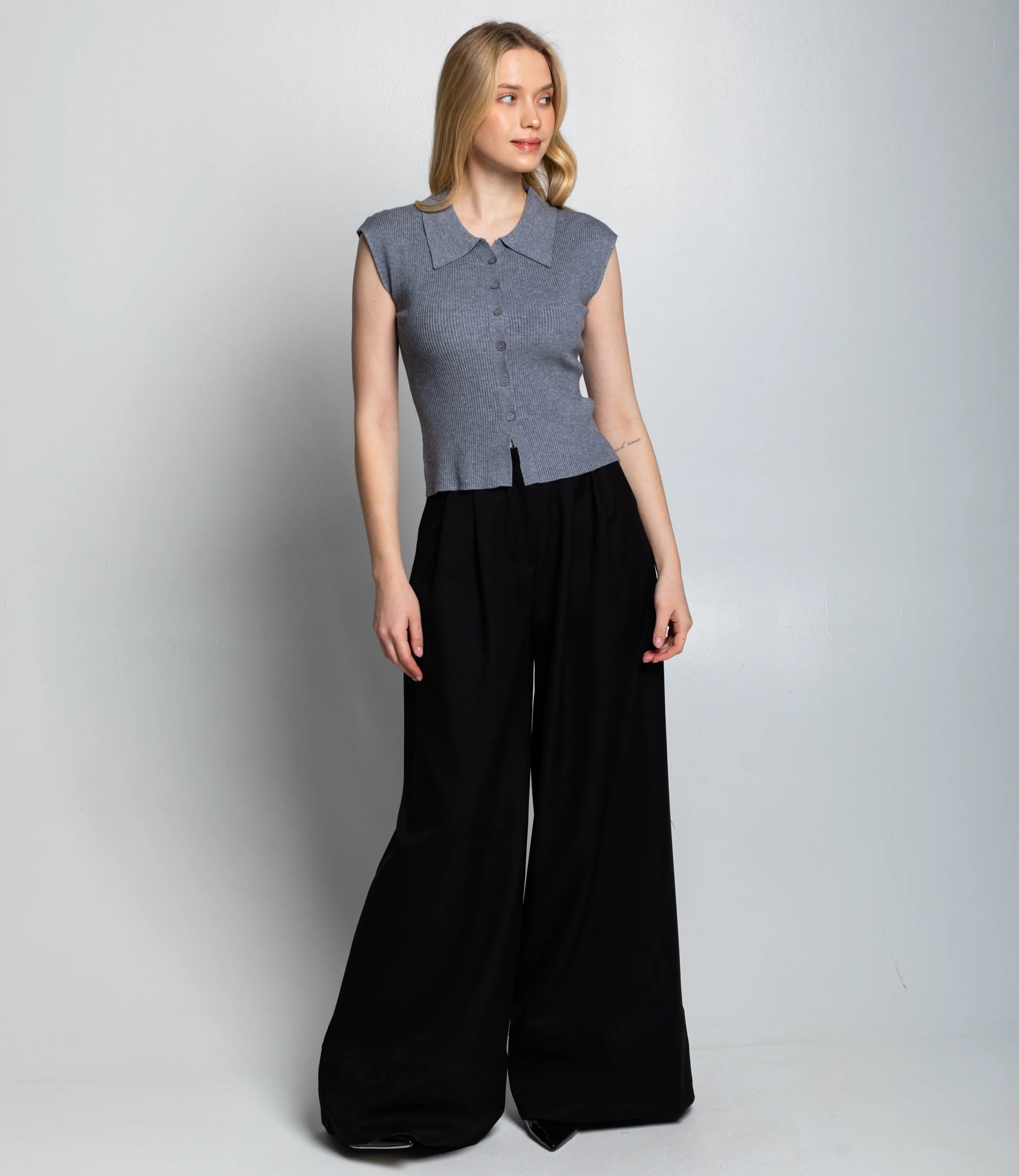 Топ #КТ060 (1), серый - фото 4