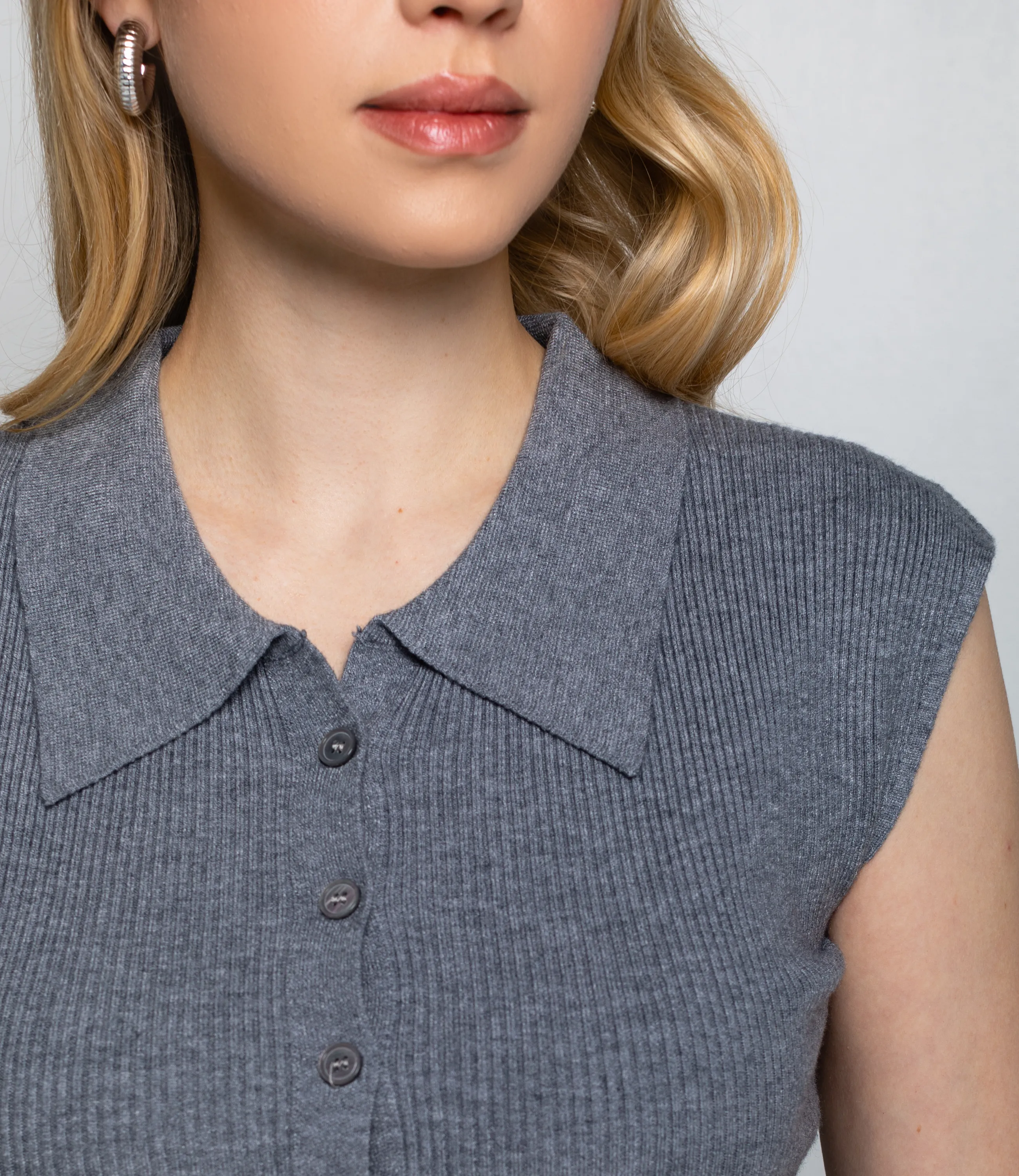 Топ #КТ060 (1), серый - фото 5