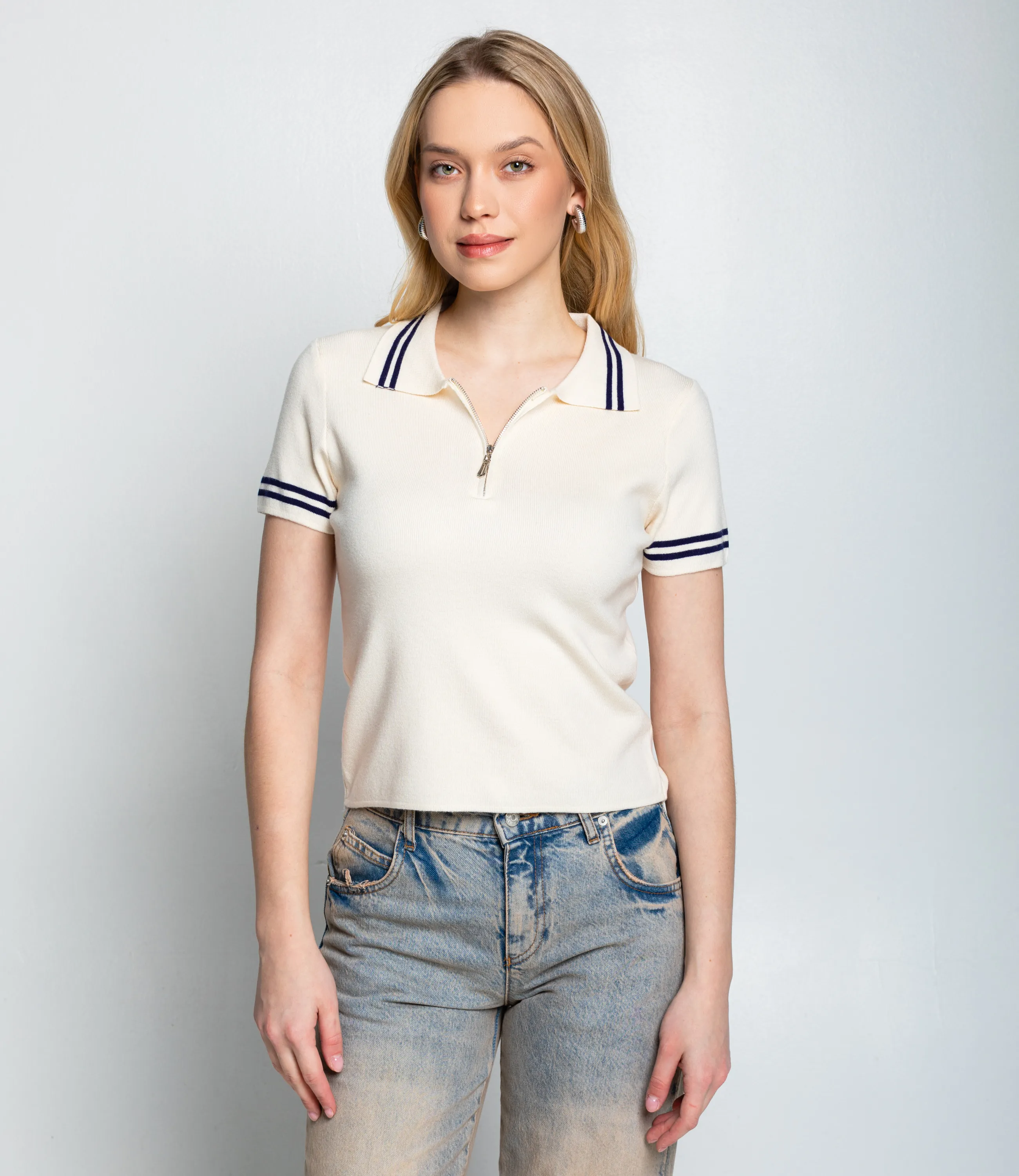 Футболка #КТ8168, кремовый - фото 1