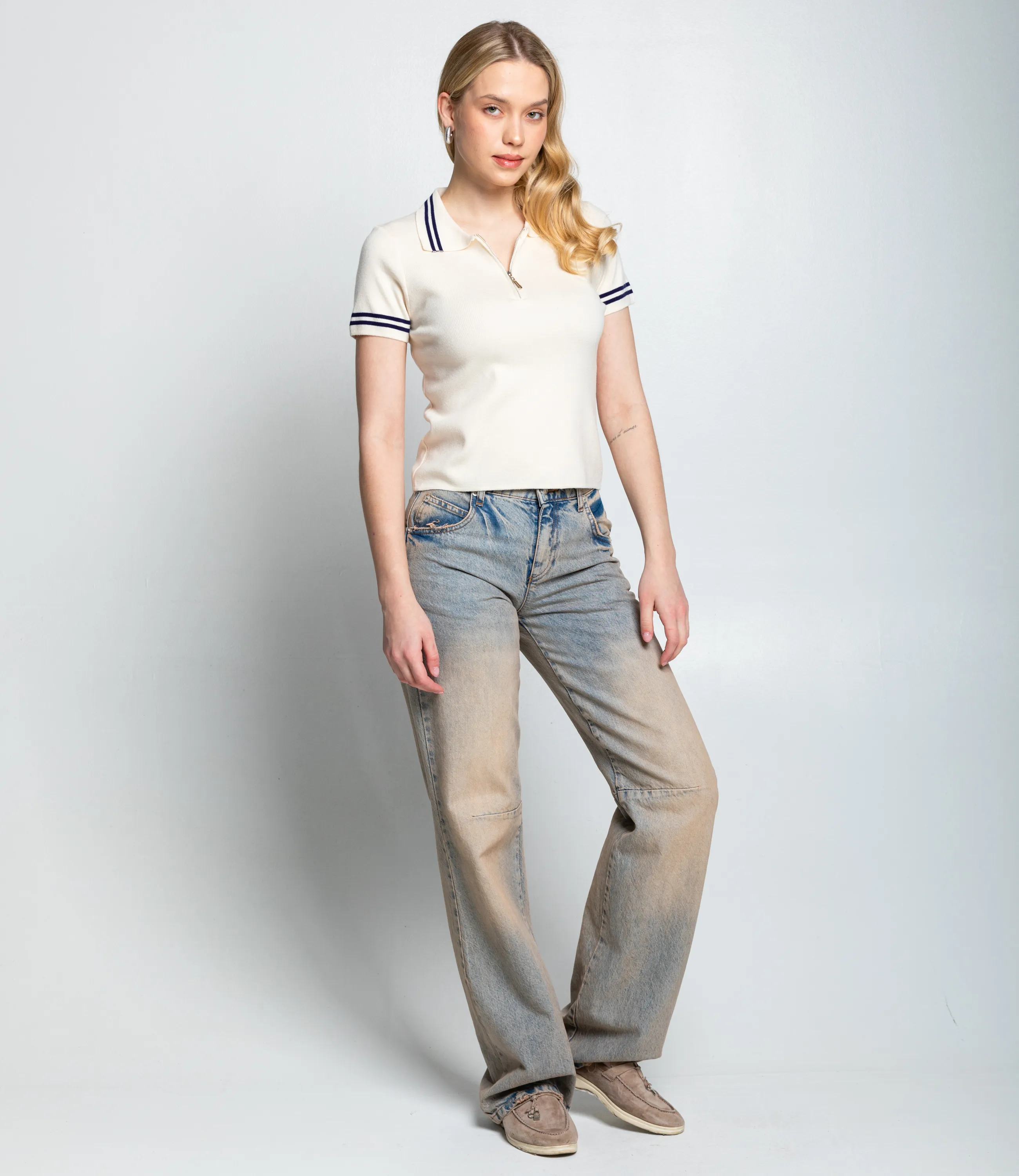 Футболка #КТ8168, кремовый - фото 4