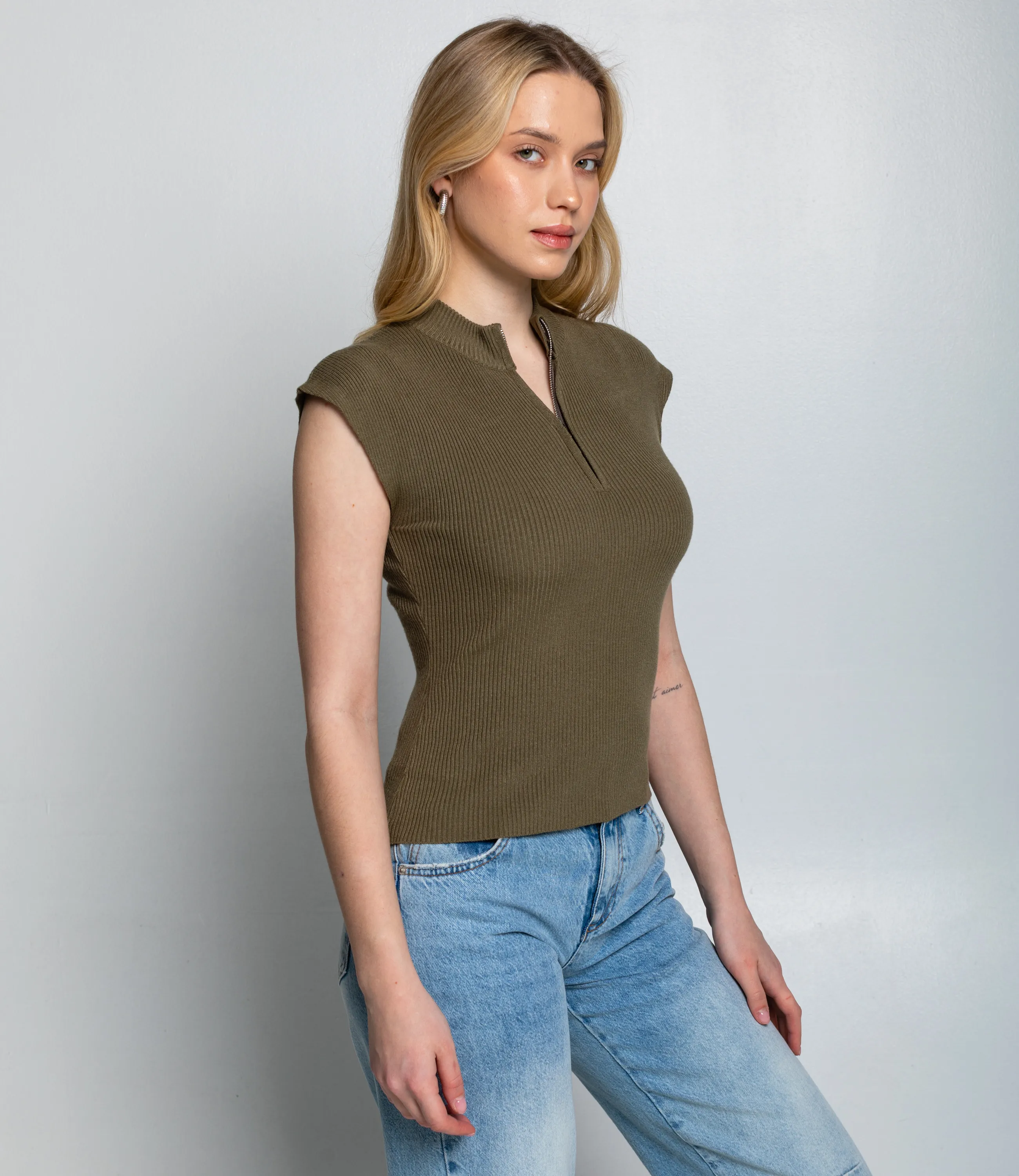 Футболка #КТ082 (1), хаки - фото 2