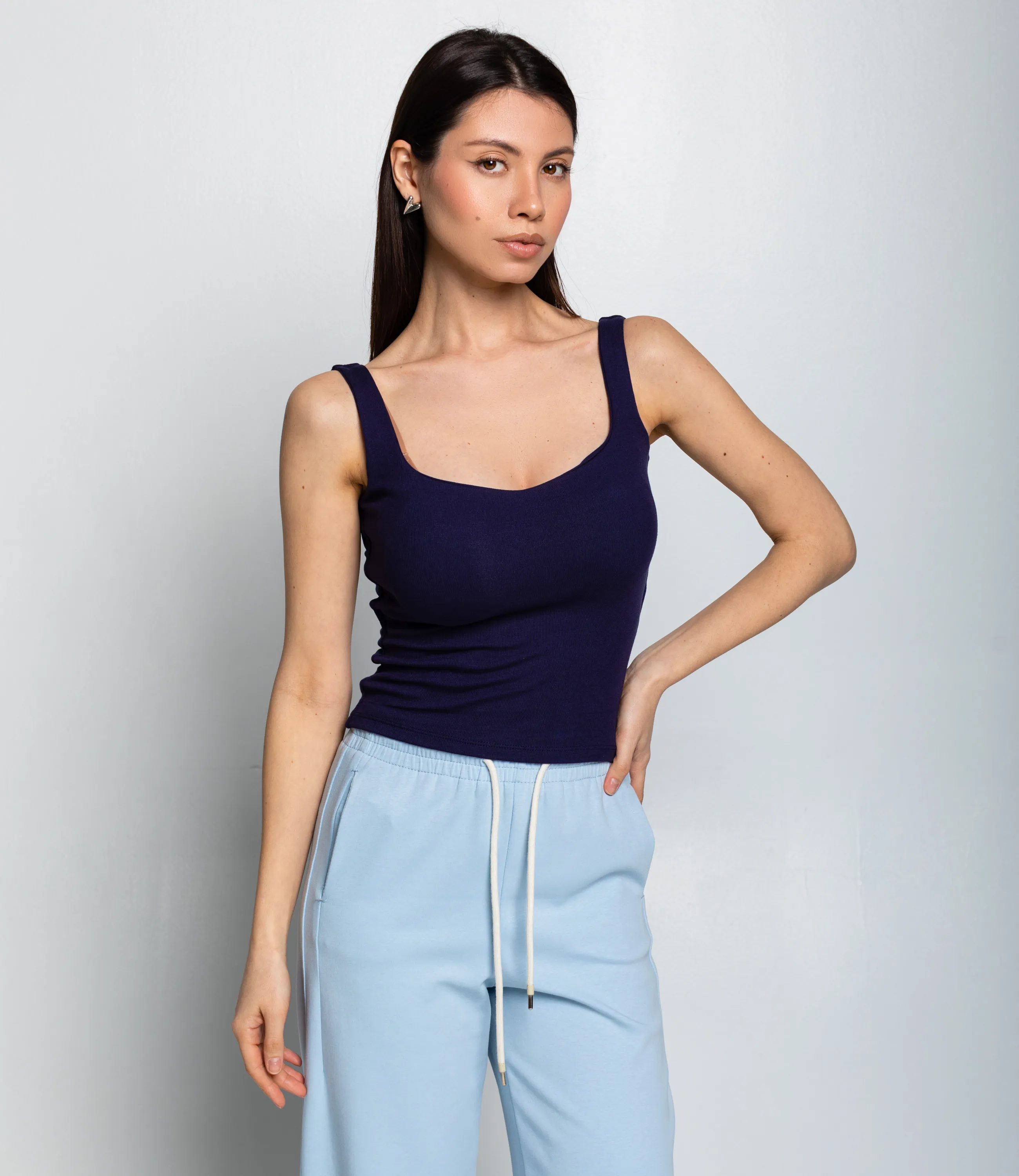 Топ #КТ323 (5), тёмно-синий - фото 1