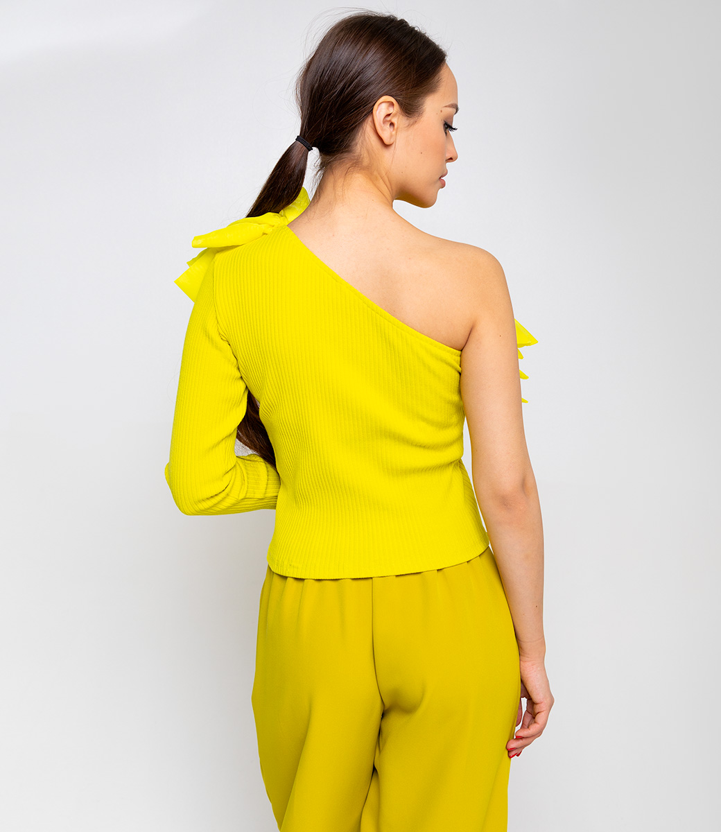 Блузка #КТ2735, жёлтый - фото 4