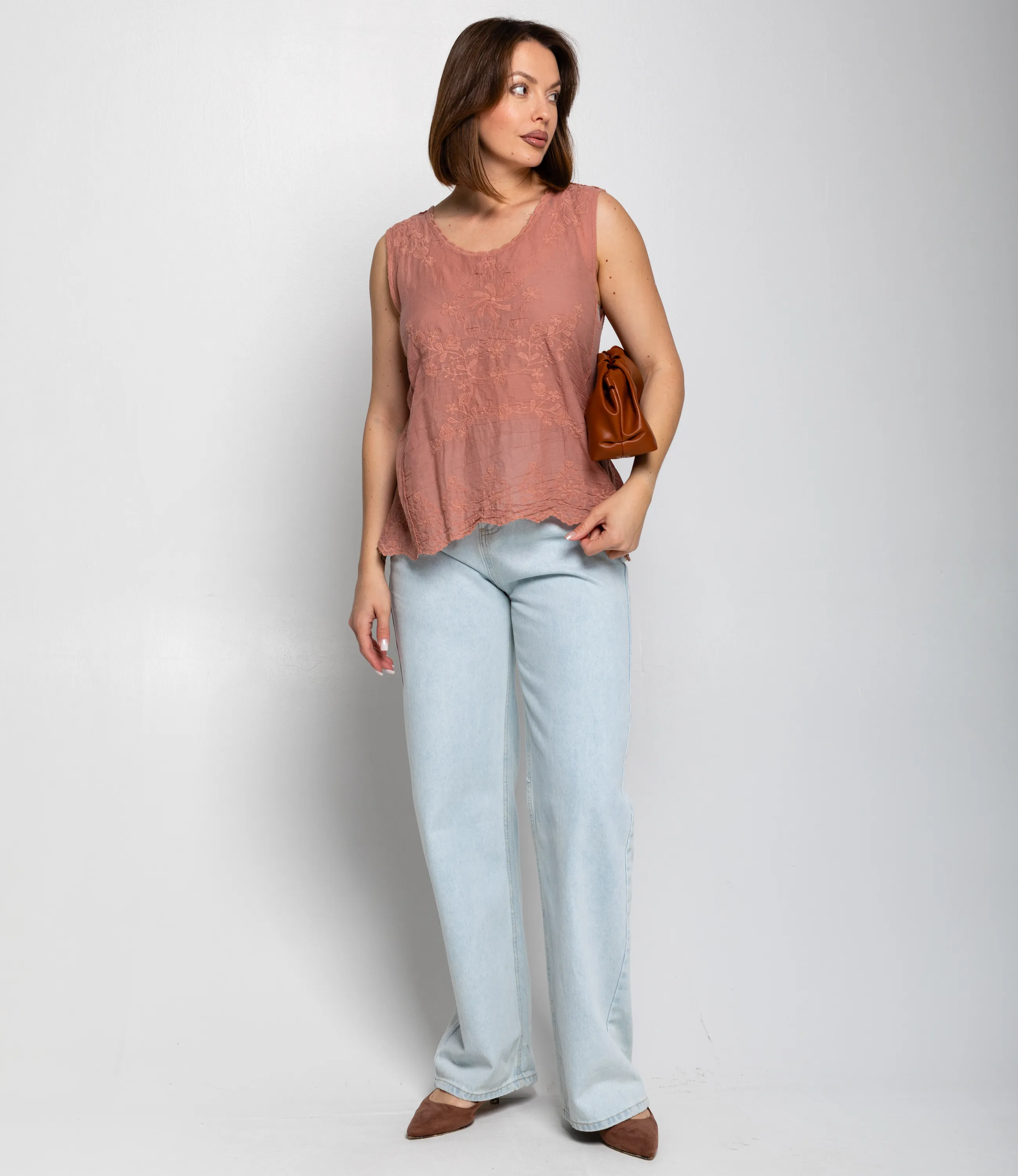 Топ #КТ005 (3), пудровый - фото 4