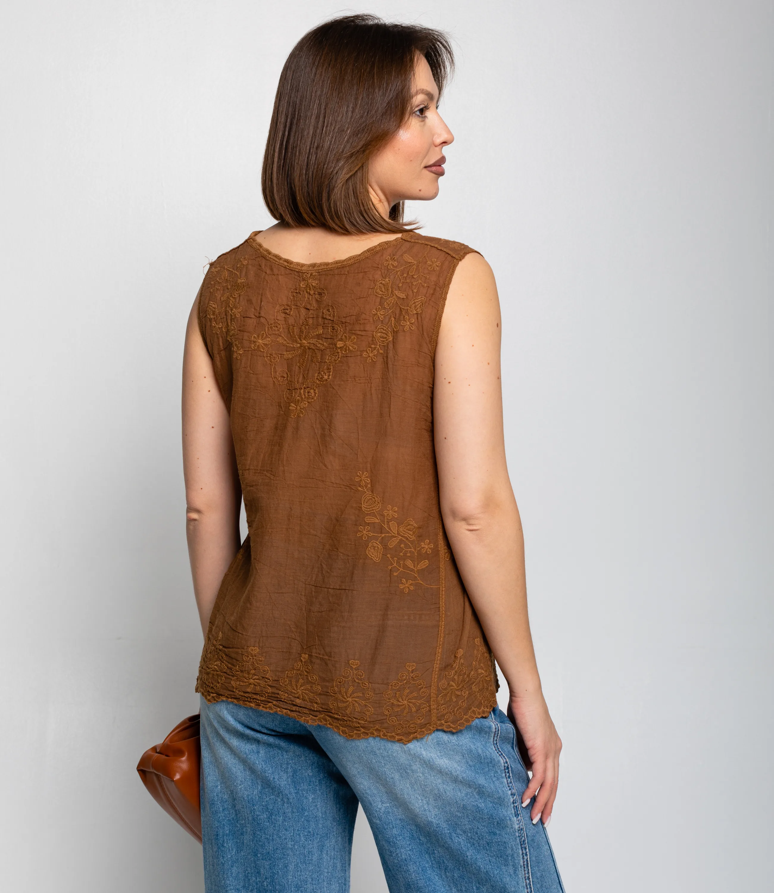 Топ #КТ005 (3), коричневый - фото 3