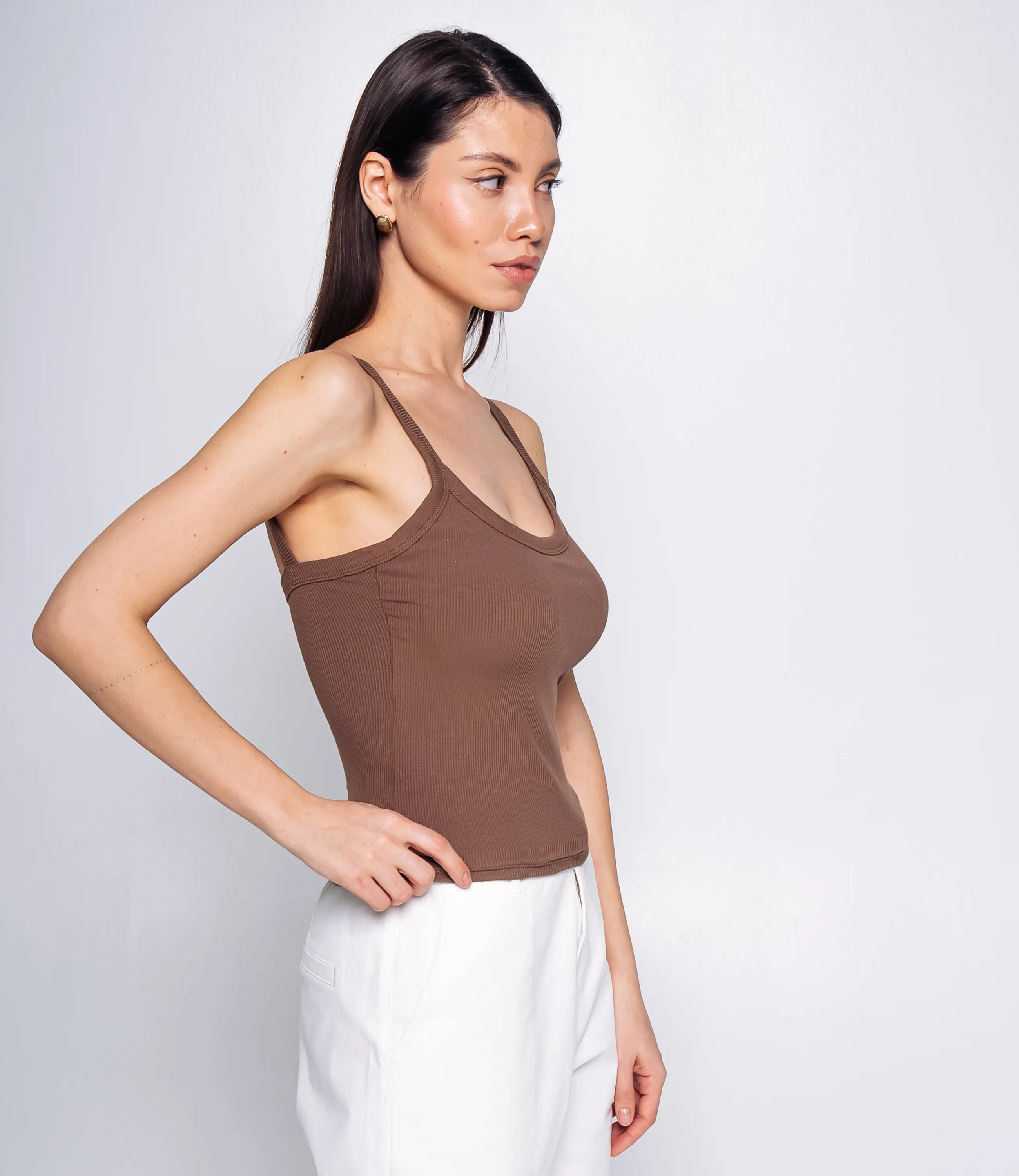 Топ #КТ6607 (4), коричневый - фото 2