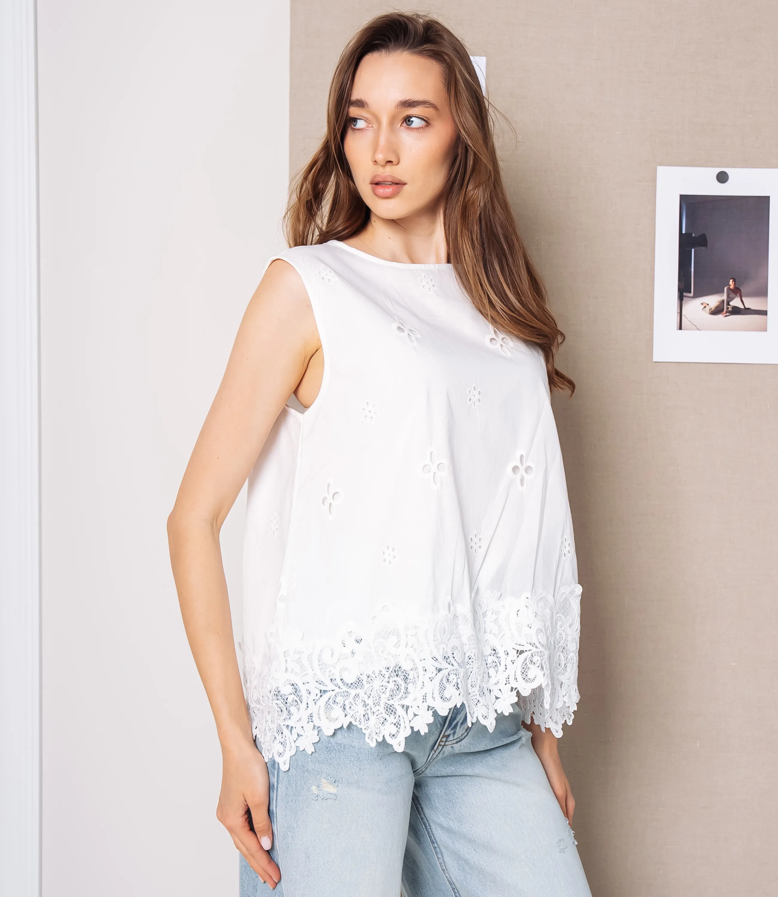 Блуза #КТ2550 (1), белый - фото 2