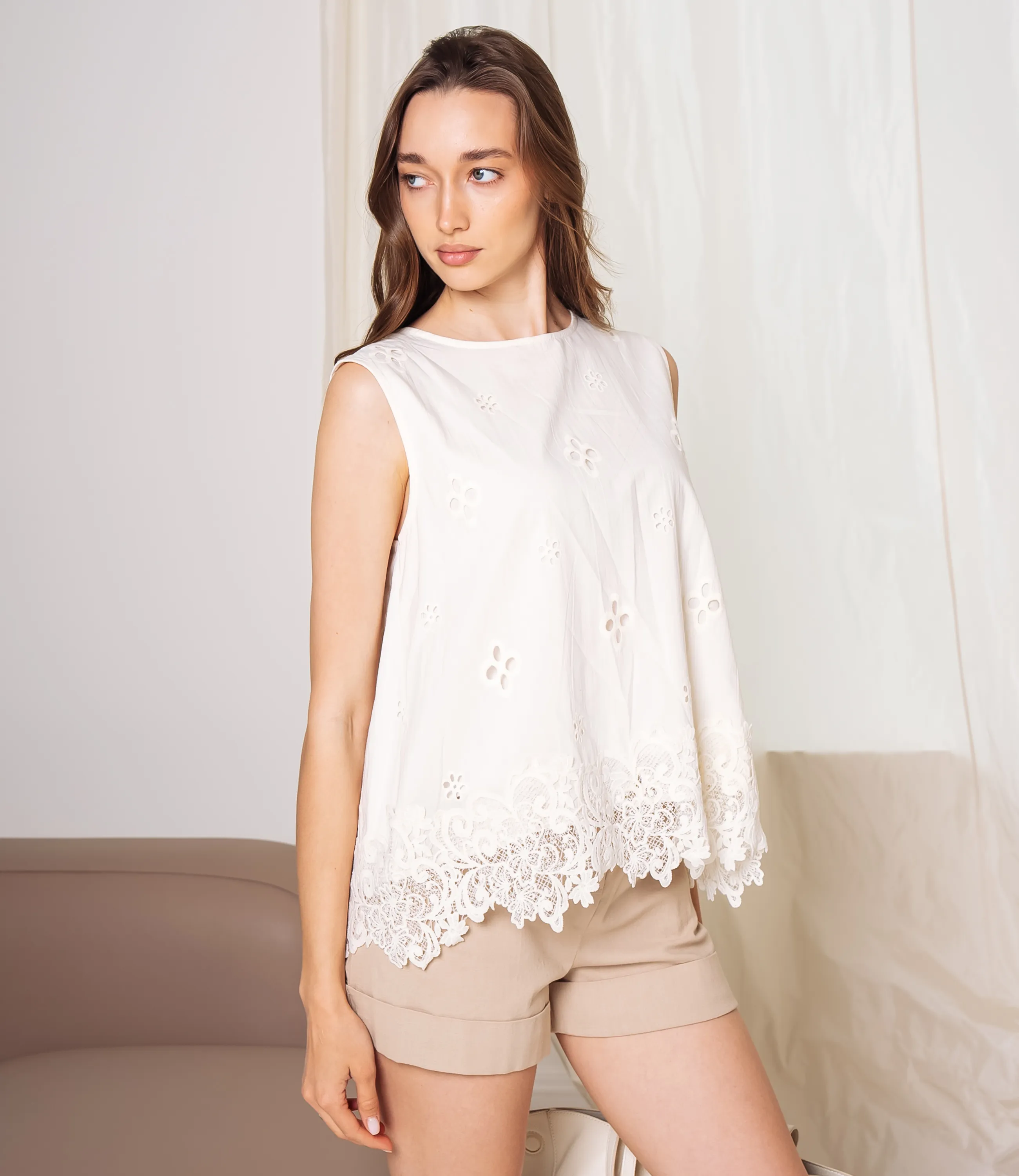 Блуза #КТ2550 (1), кремовый - фото 2