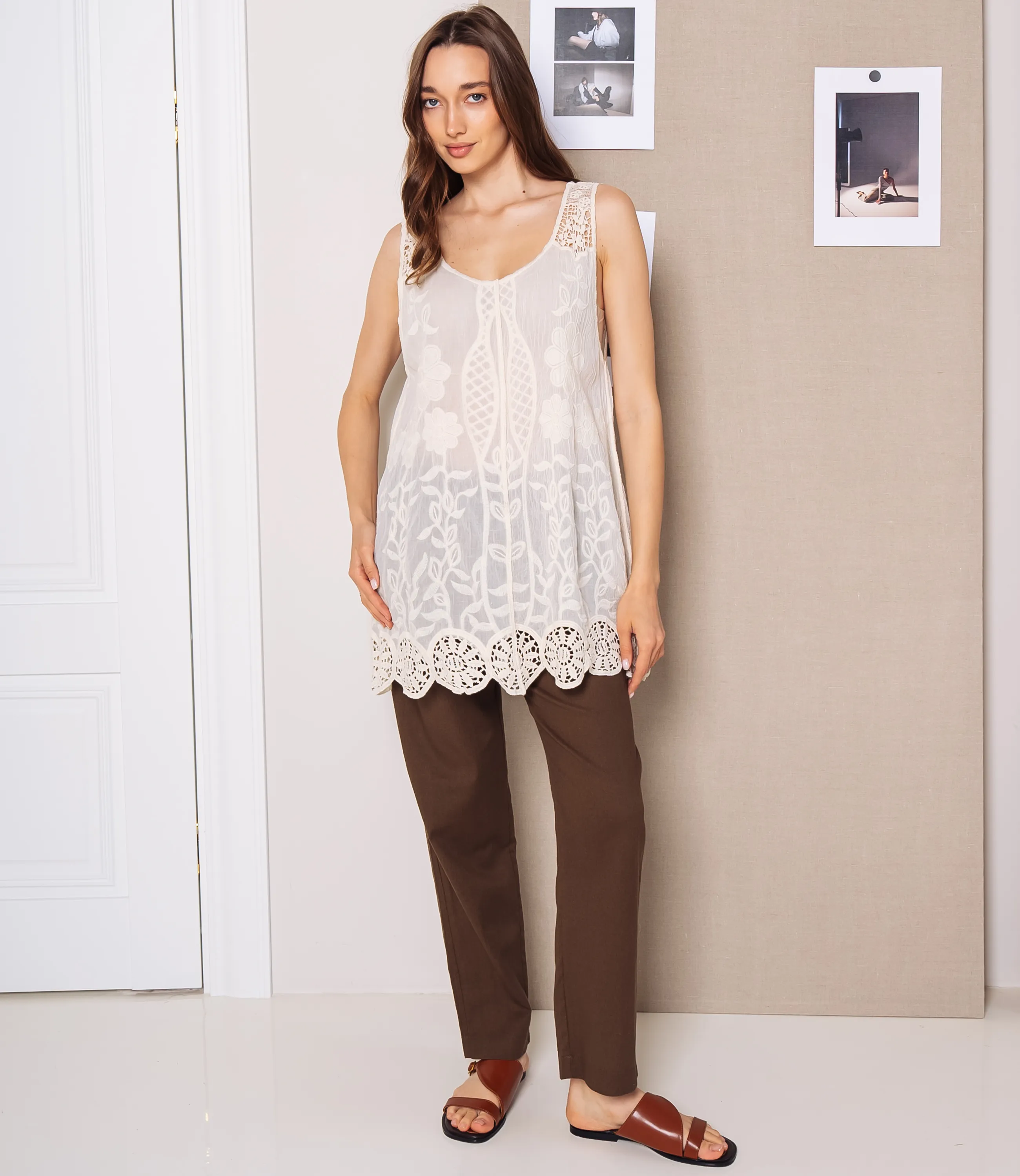 Топ #КТ007 (2), светло-бежевый - фото 4