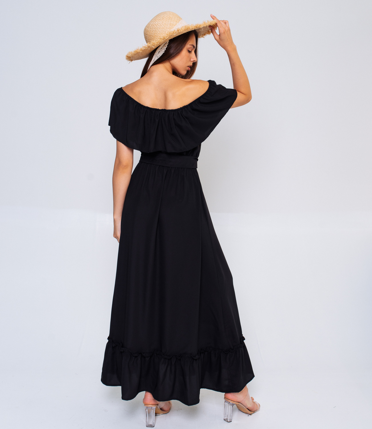 Платье #БШ1461, чёрный - фото 3