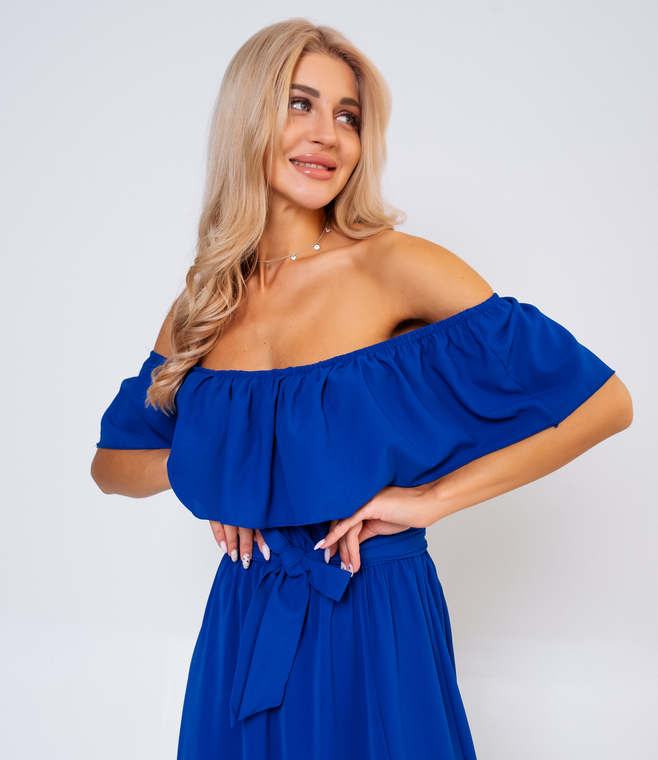 Платье #БШ1461, синий - фото 5