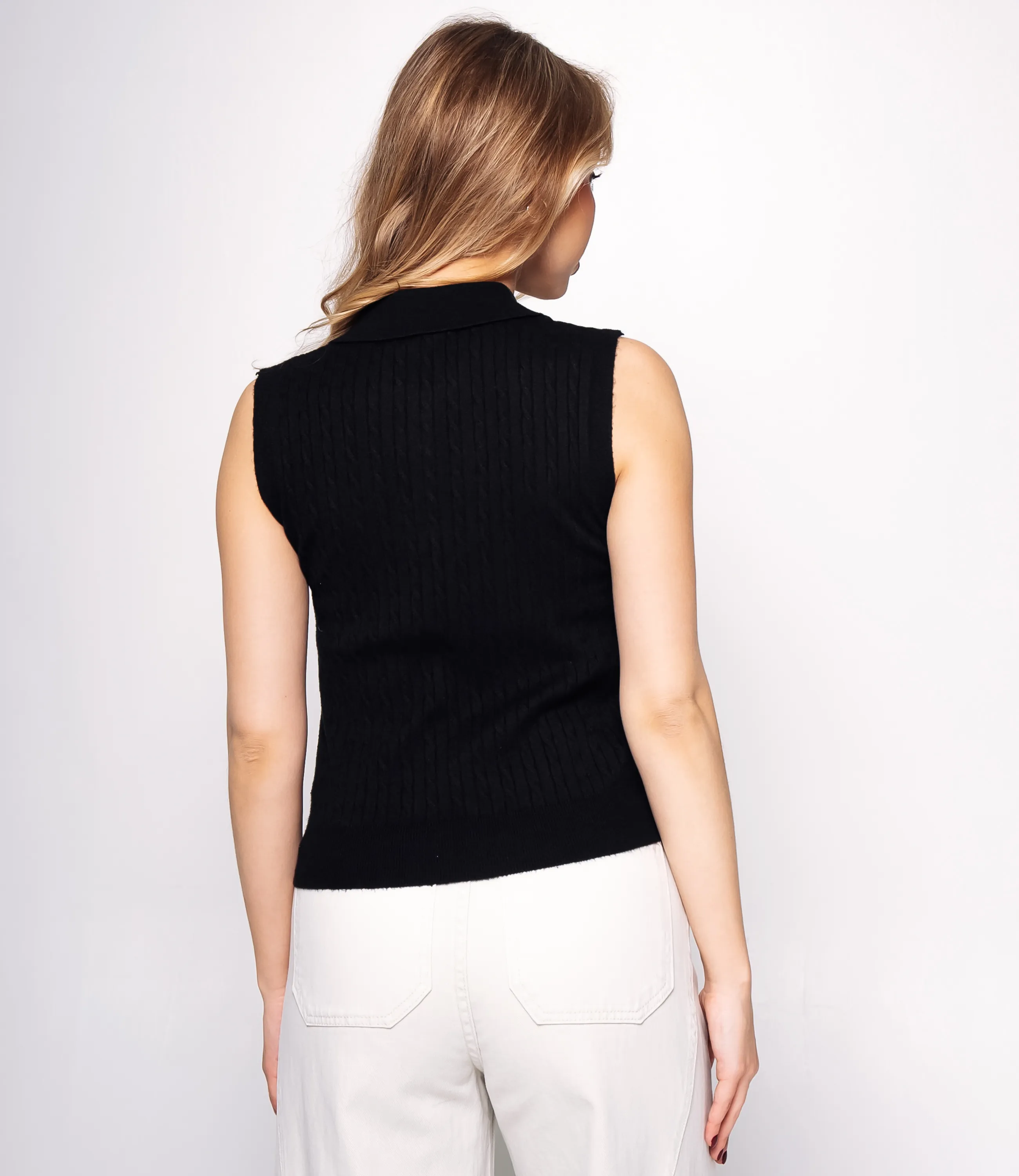 Топ #КТ1078, чёрный - фото 3
