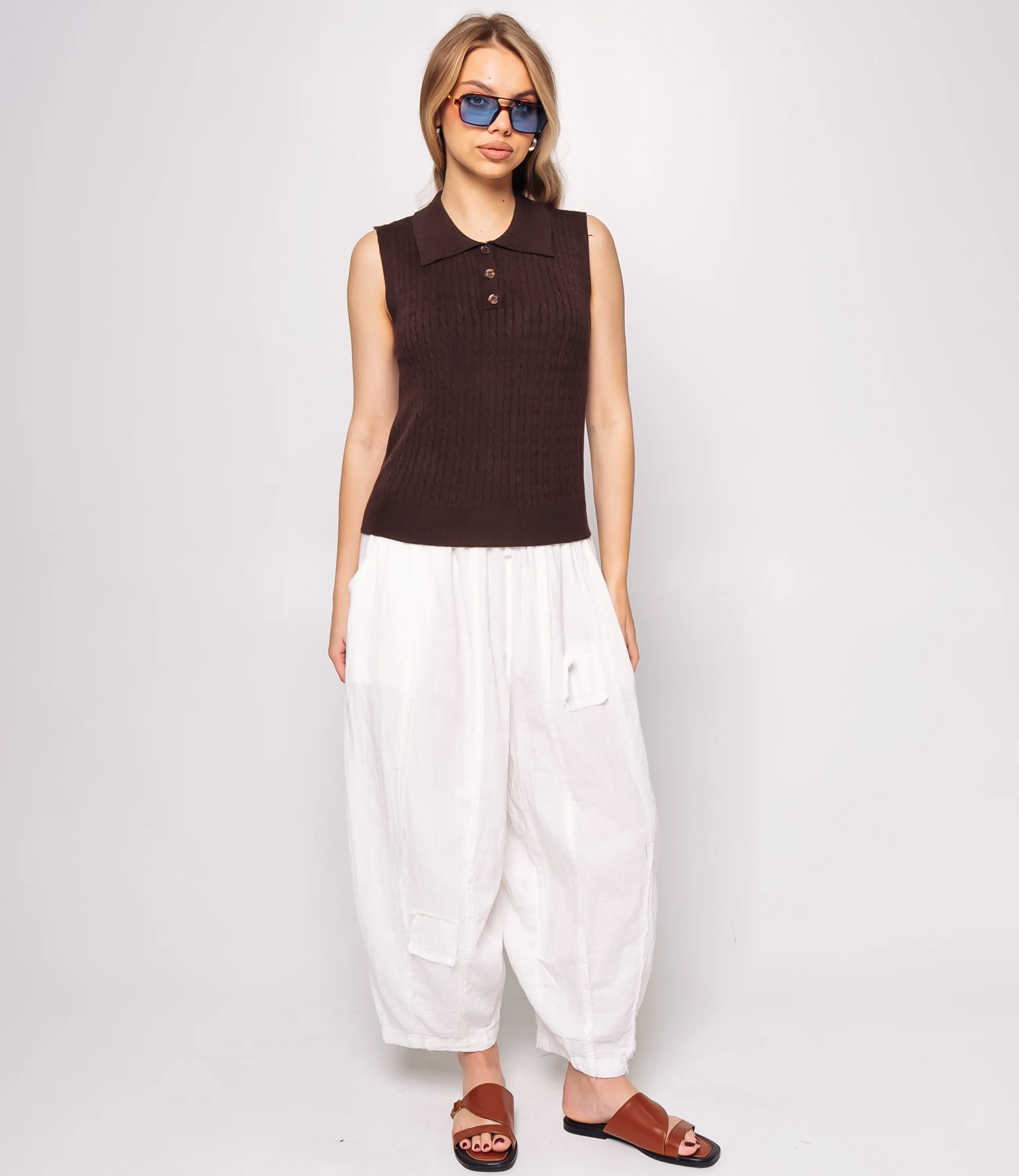 Топ #КТ1078, шоколадный - фото 4