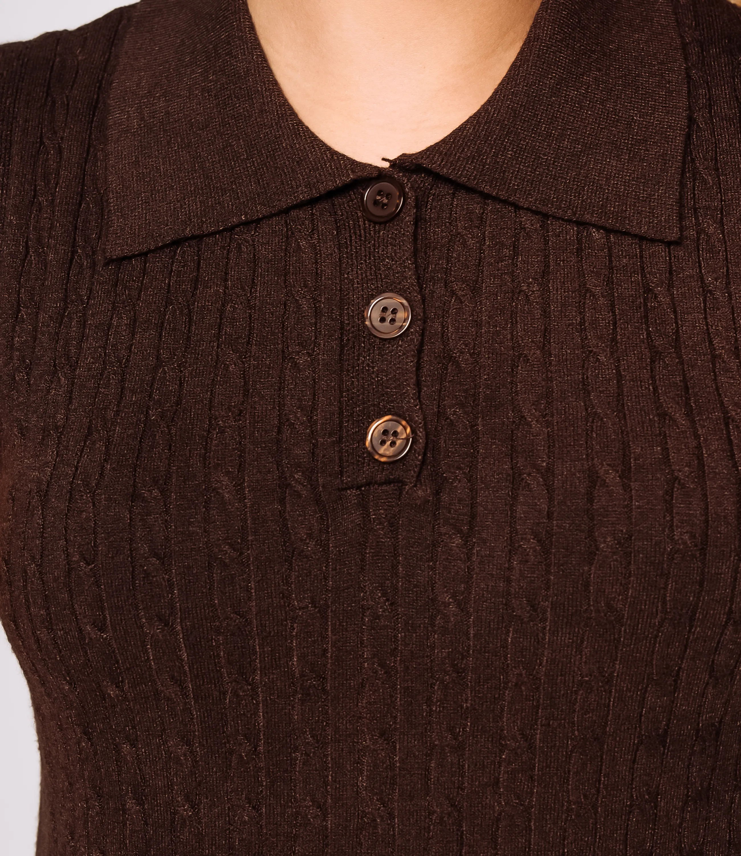 Топ #КТ1078, шоколадный - фото 5