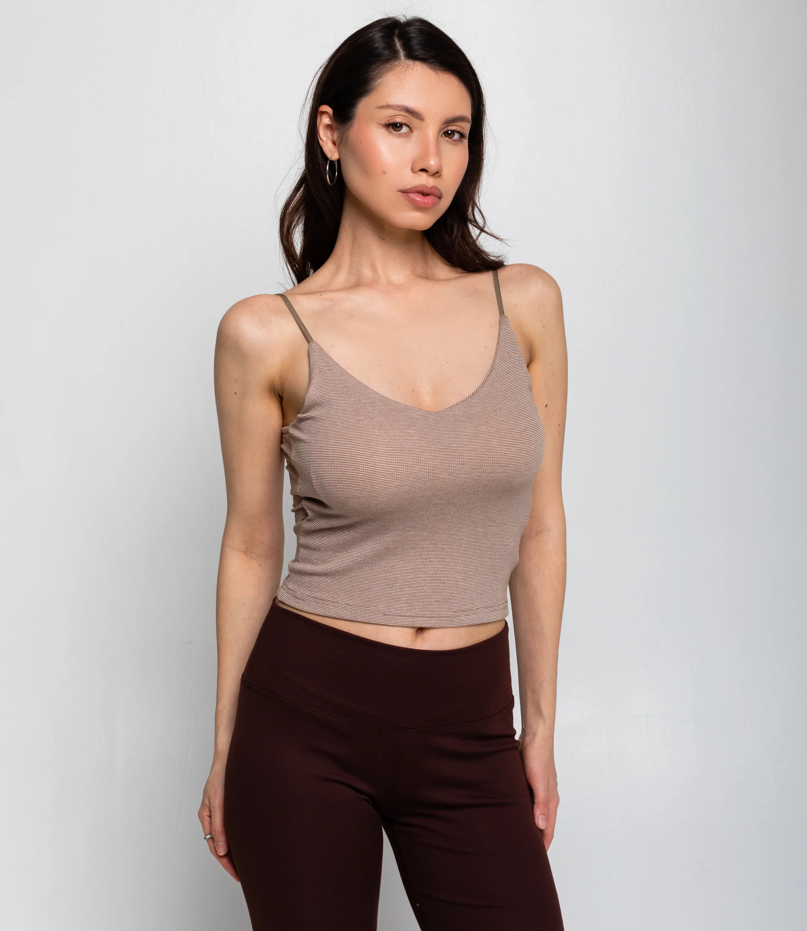 Топ #КТ68019, бежево-серый - фото 1