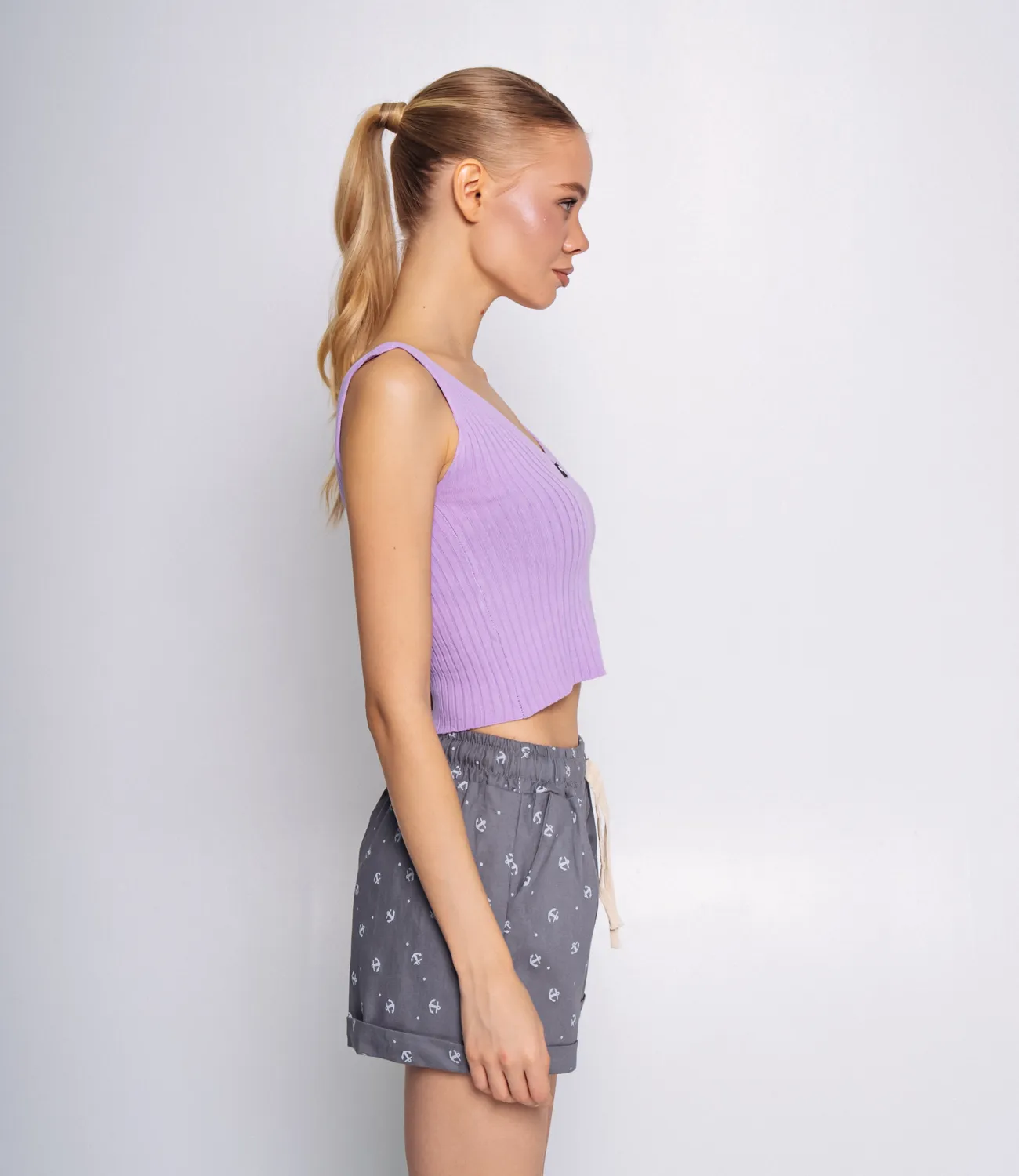 Топ #КТС469, сиреневый - фото 3