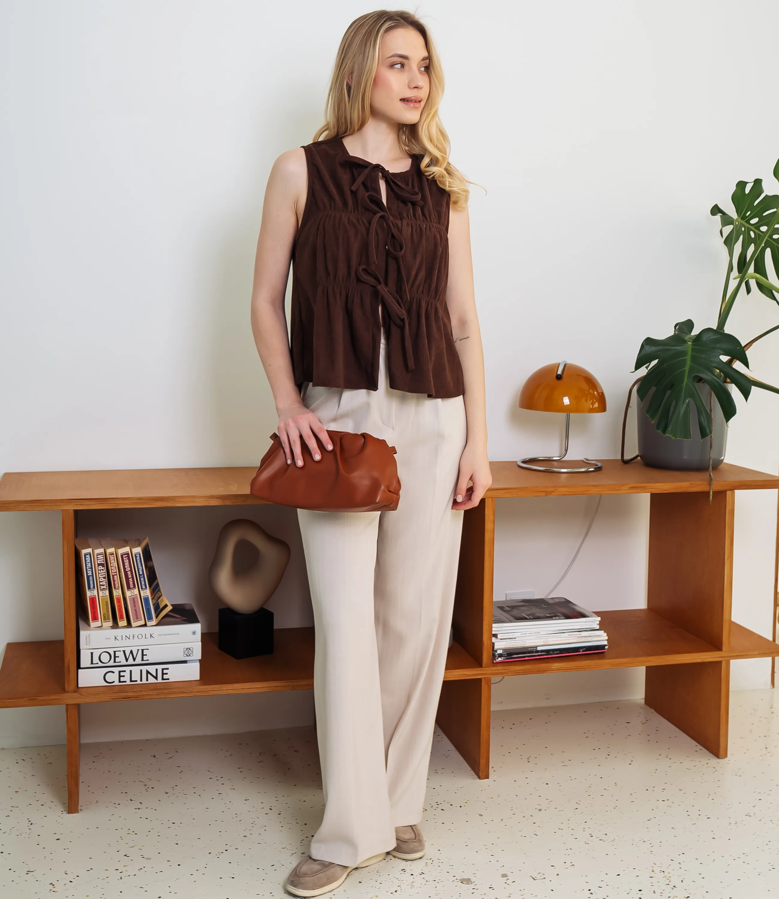 Топ #КТ73601, шоколадный - фото 4