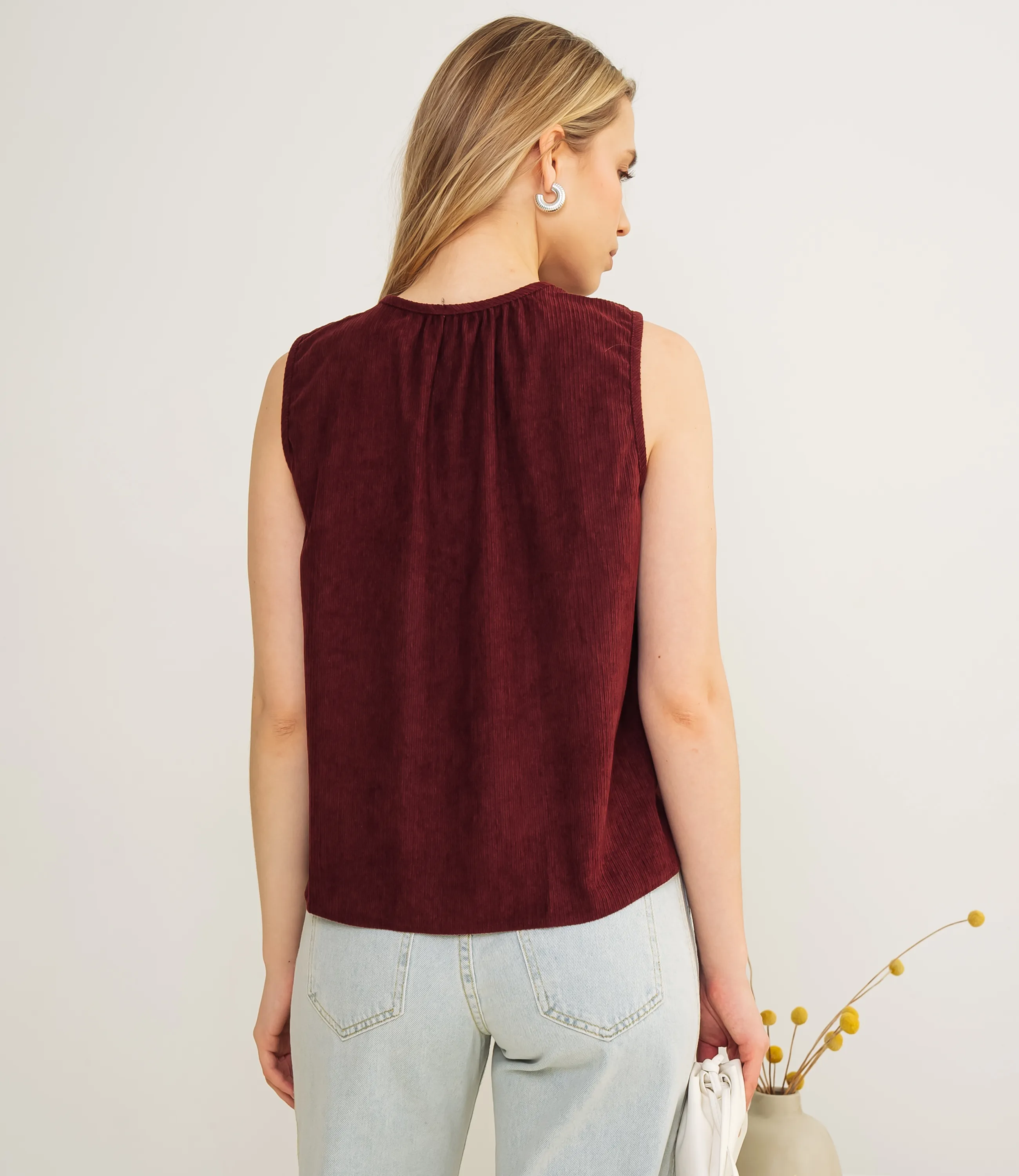 Топ #КТ73601, бордовый - фото 3