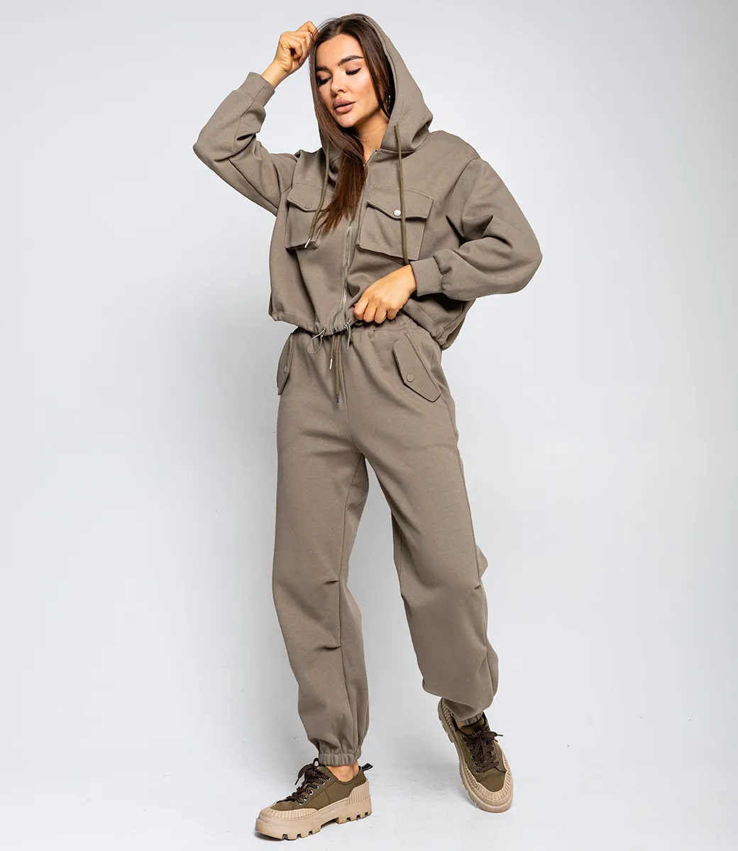 Спортивный костюм #КТ8872 (1), оливковый - фото 4