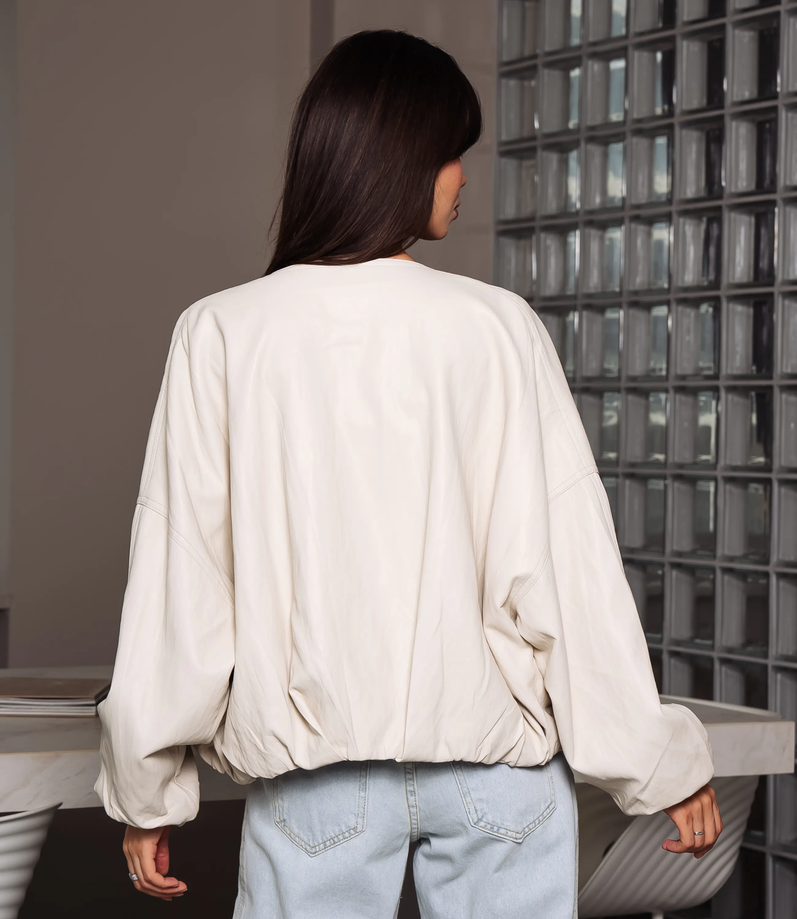 Бомбер #КТ619037, светло-бежевый - фото 3