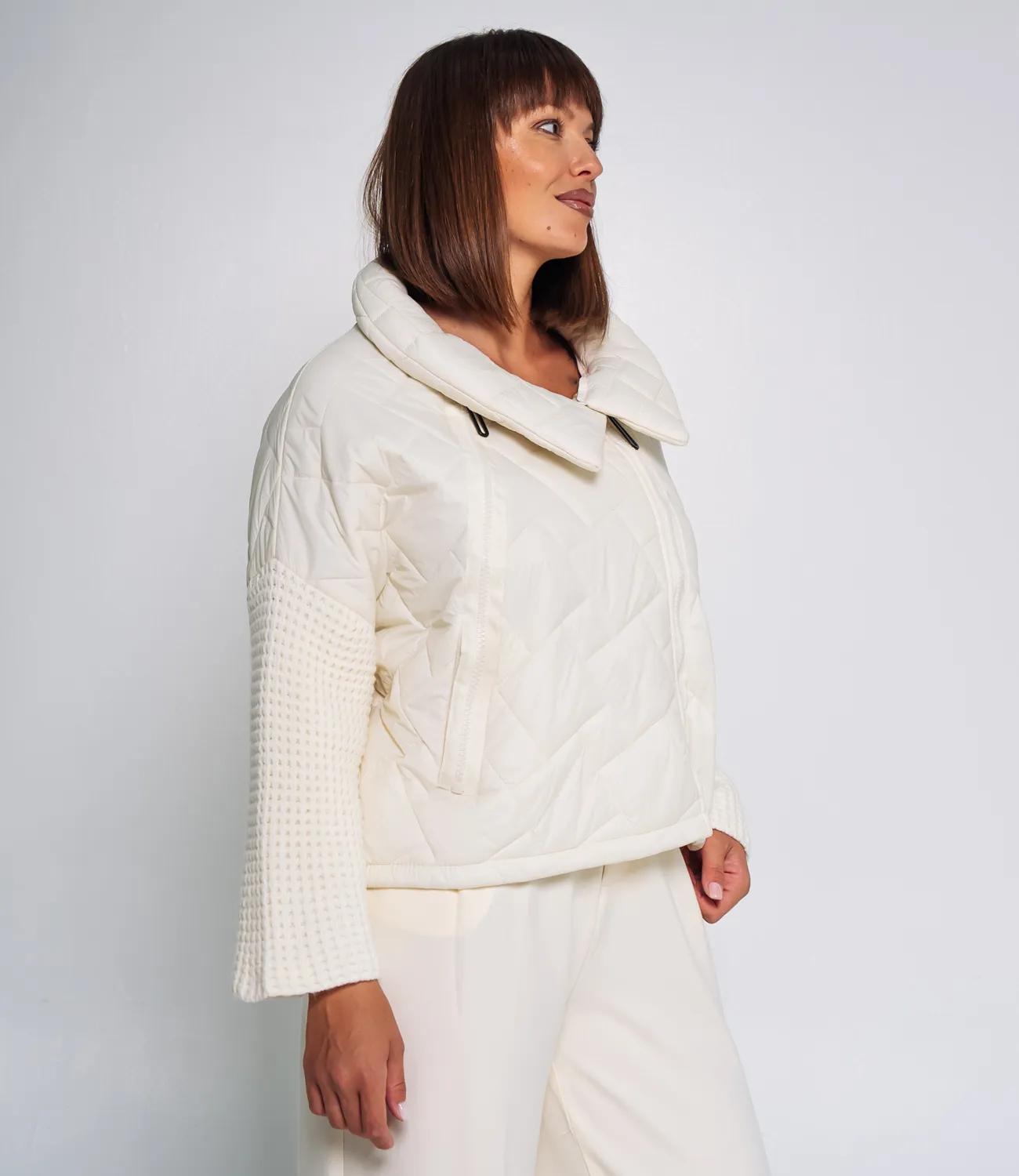 Куртка #КТ58816, молочный - фото 2