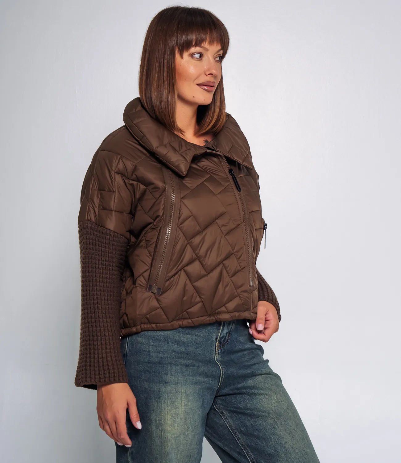 Куртка #КТ58816, шоколадный - фото 2