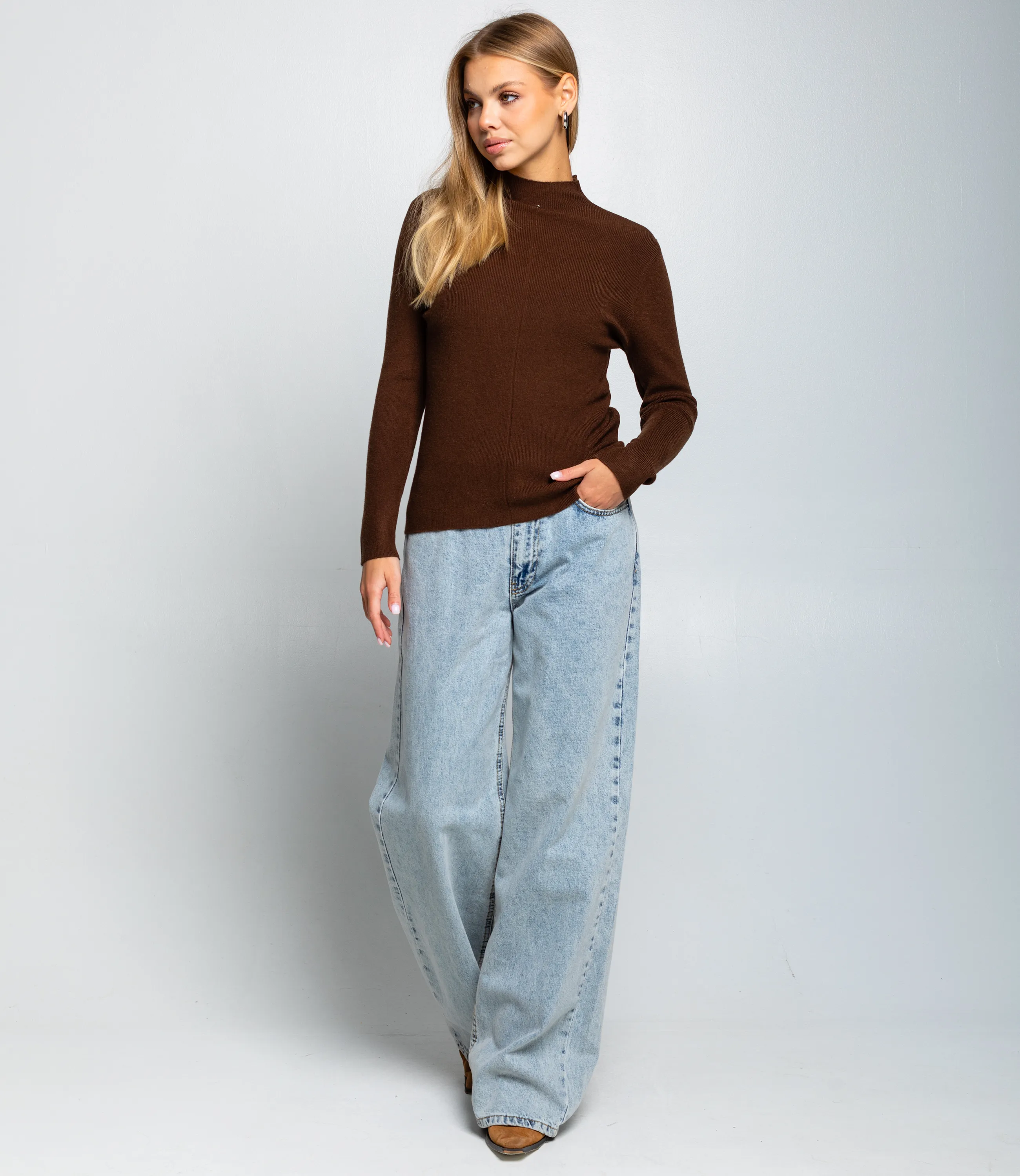 Водолазка #КТ10 (14), тёмно-коричневый - фото 4