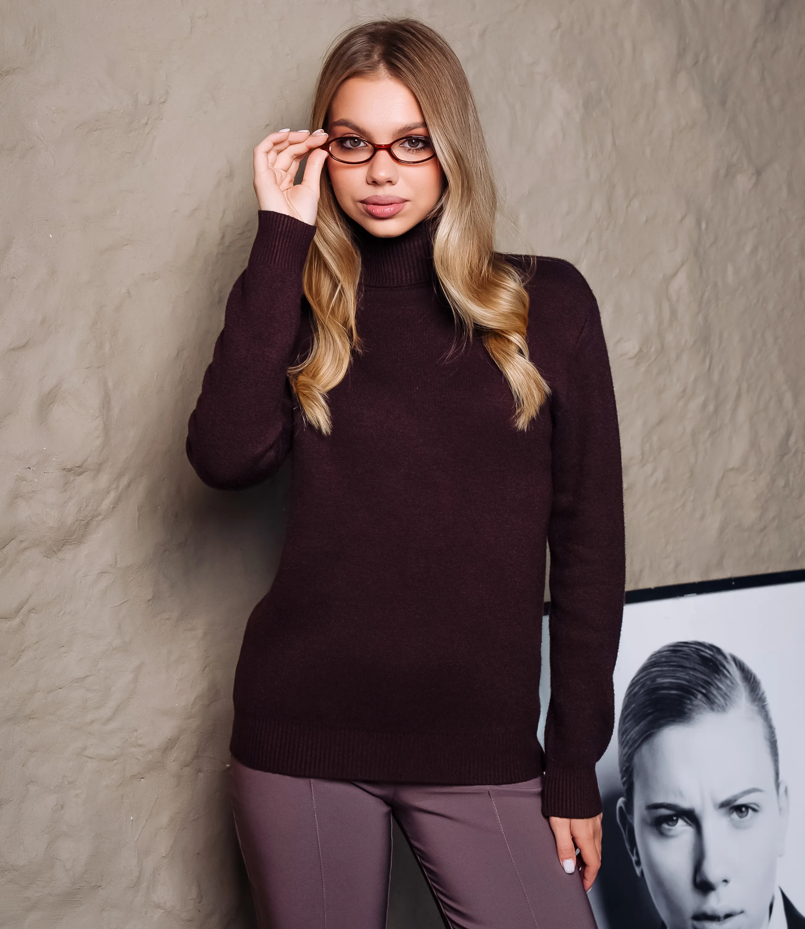 Водолазка #КТ881 (7), шоколадный  - фото 1