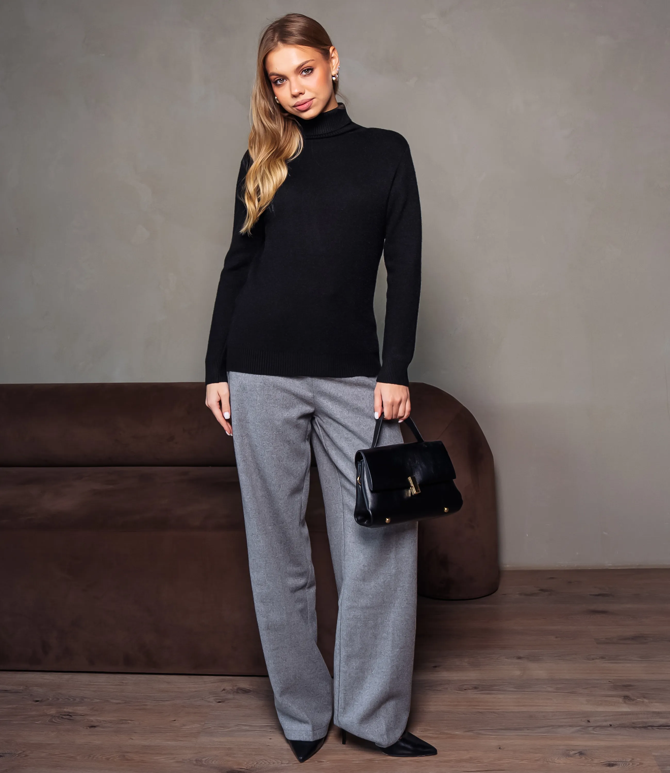 Водолазка #КТ881 (7), чёрный  - фото 4