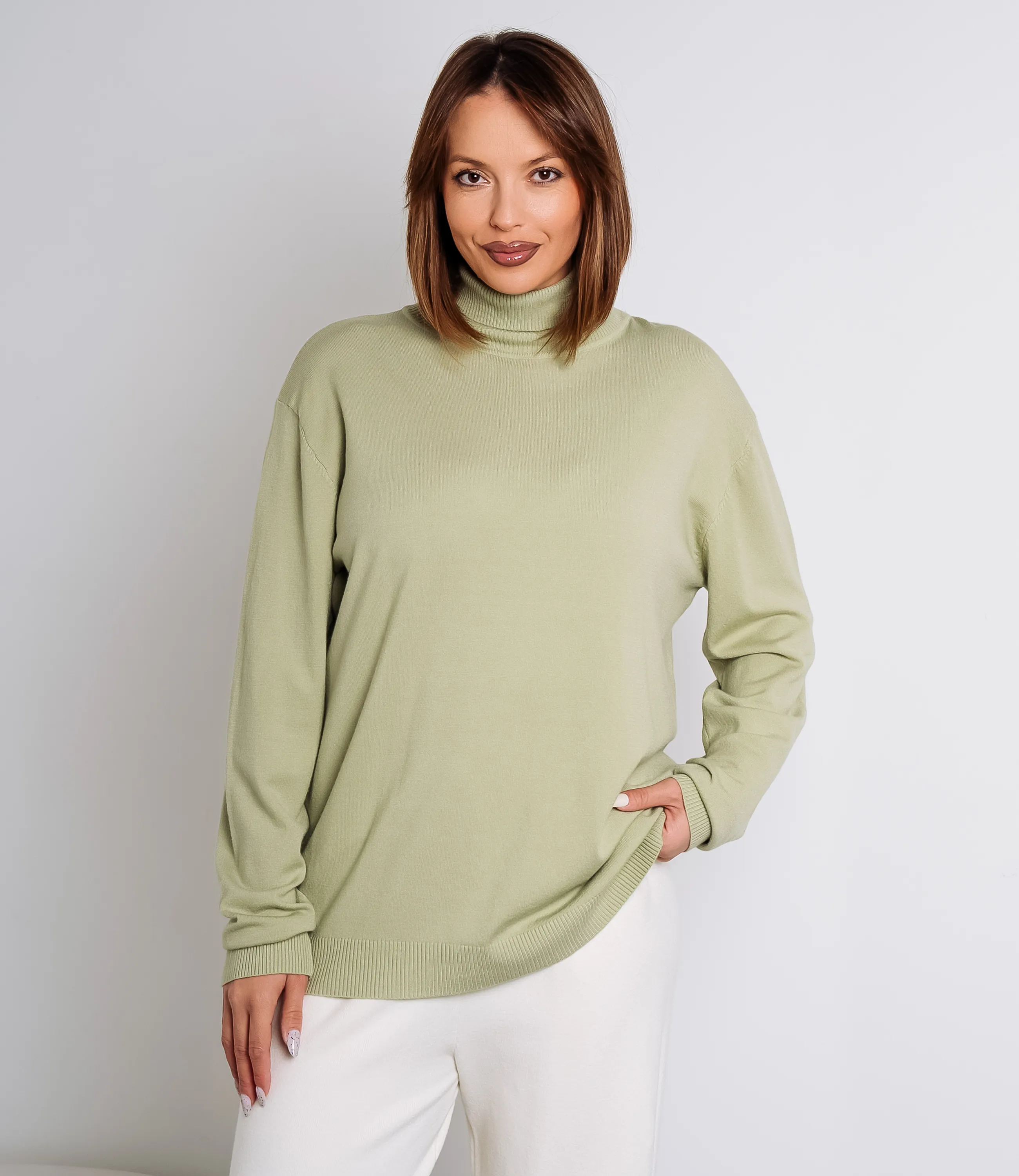 Водолазка #ОКТ08, фисташковый - фото 1