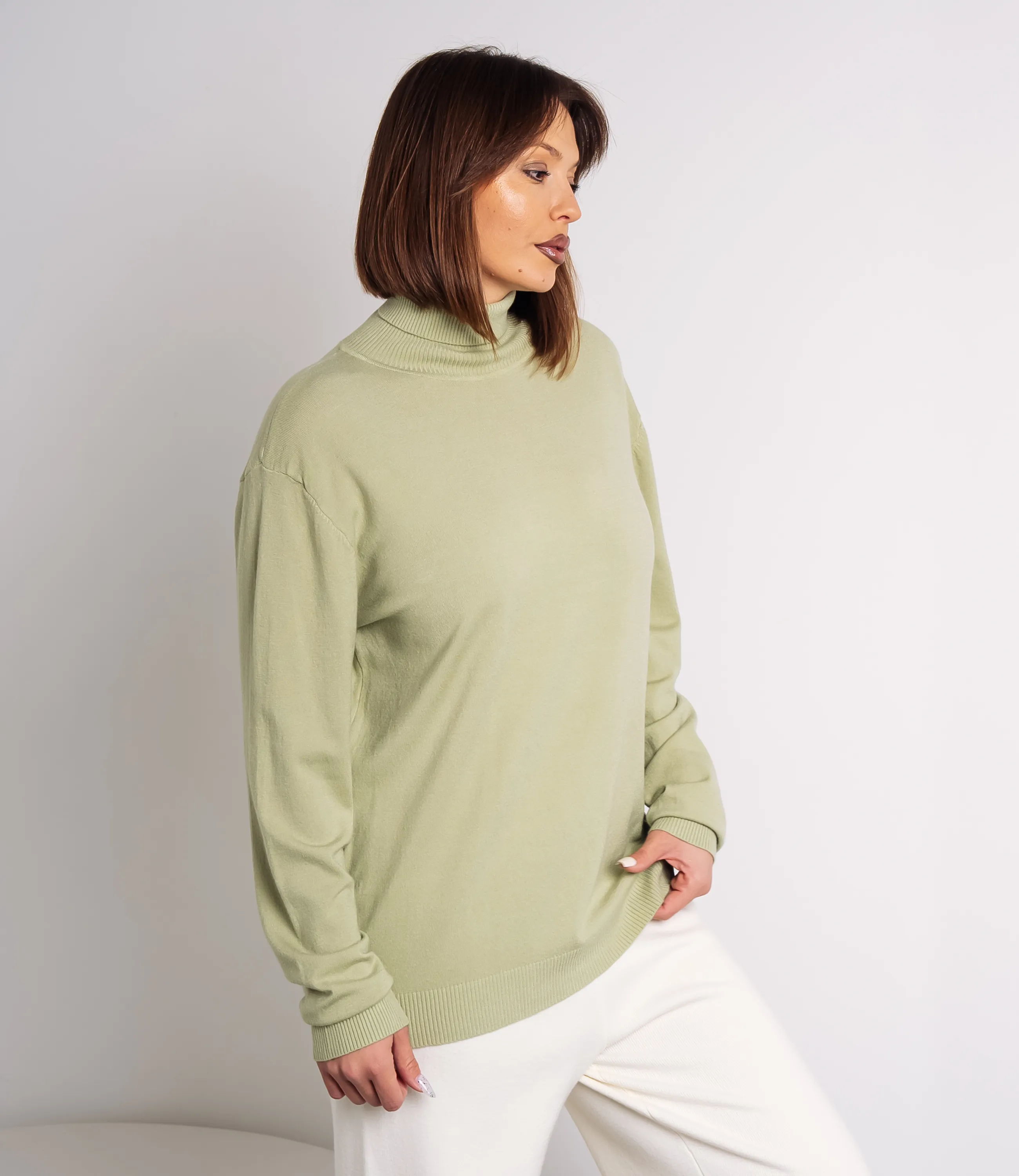 Водолазка #ОКТ08, фисташковый - фото 2