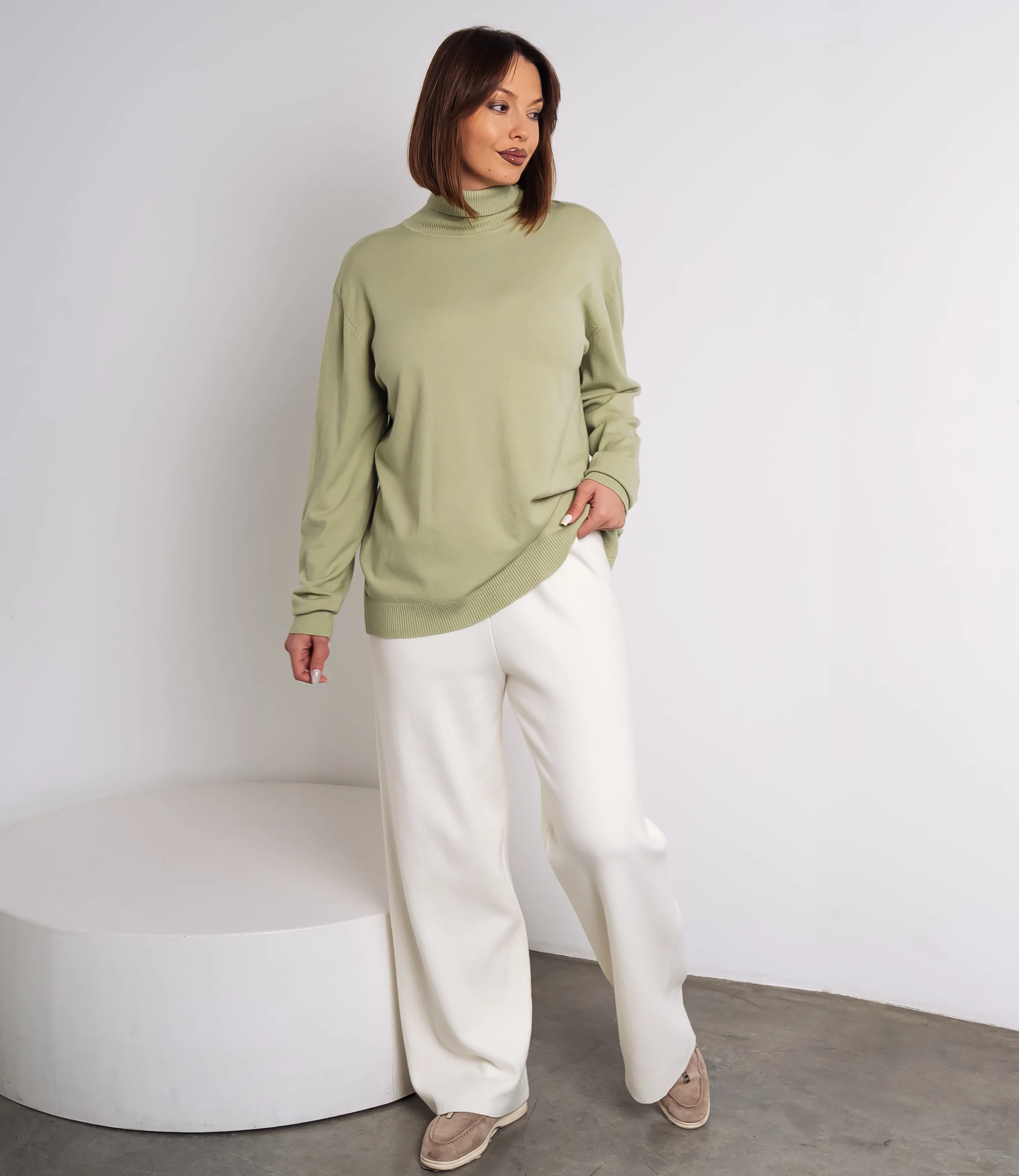Водолазка #ОКТ08, фисташковый - фото 4