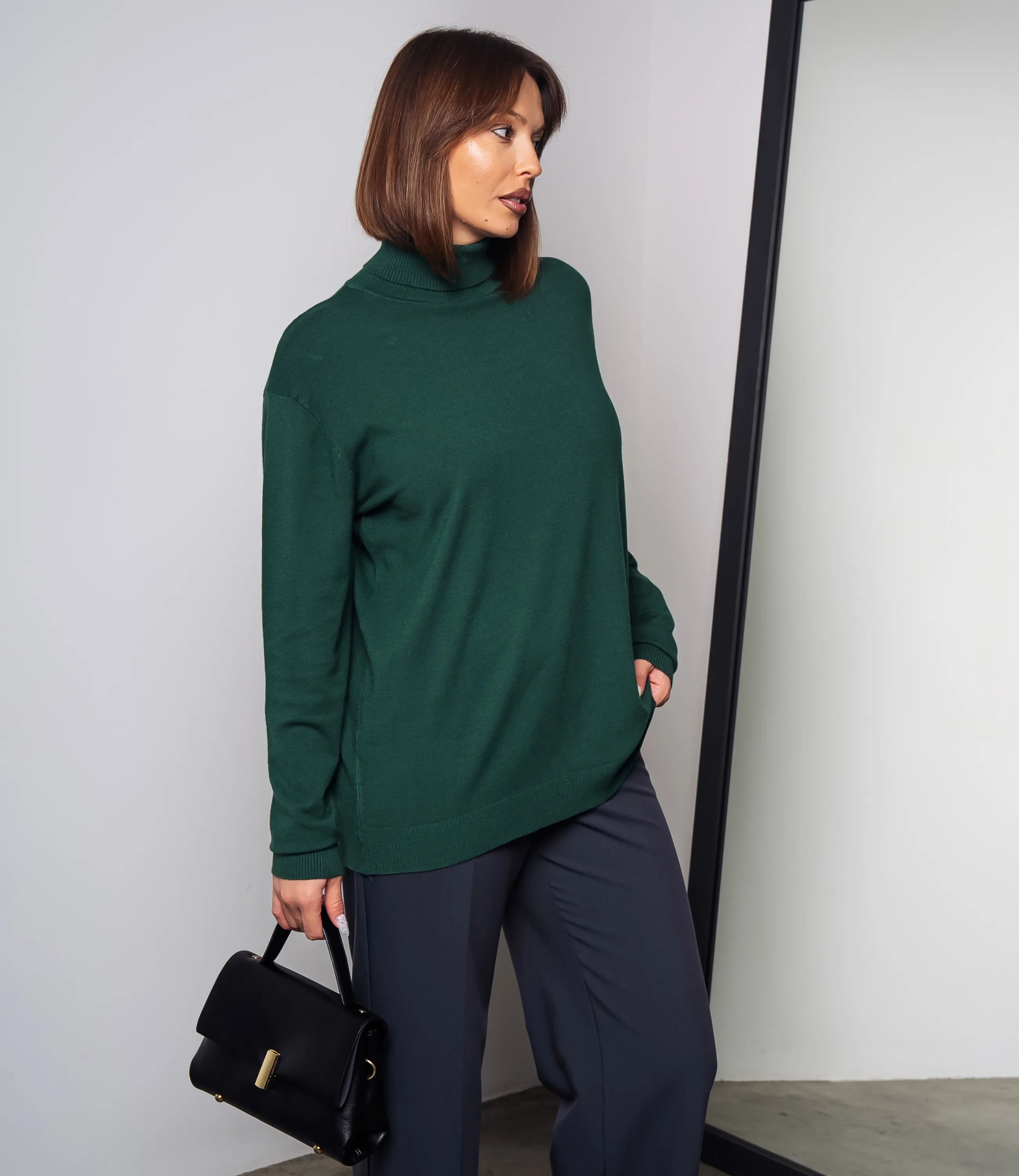 Водолазка #ОКТ08, тёмно-зелёный - фото 2