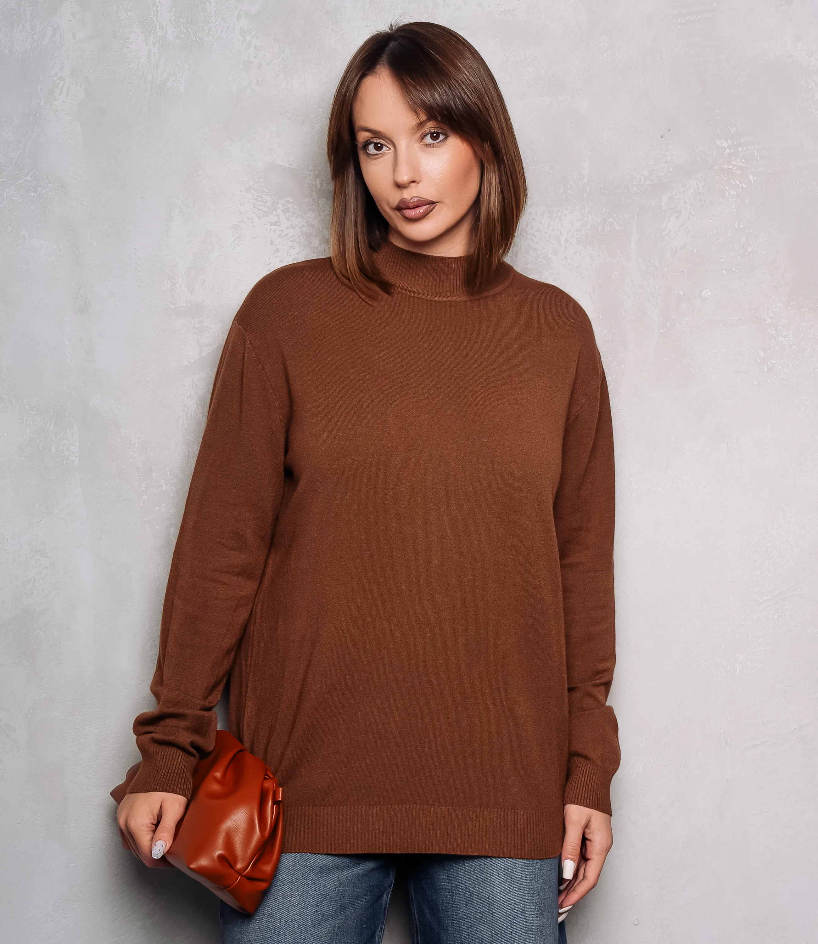 Водолазка #ОКТ07, шоколадный - фото 1