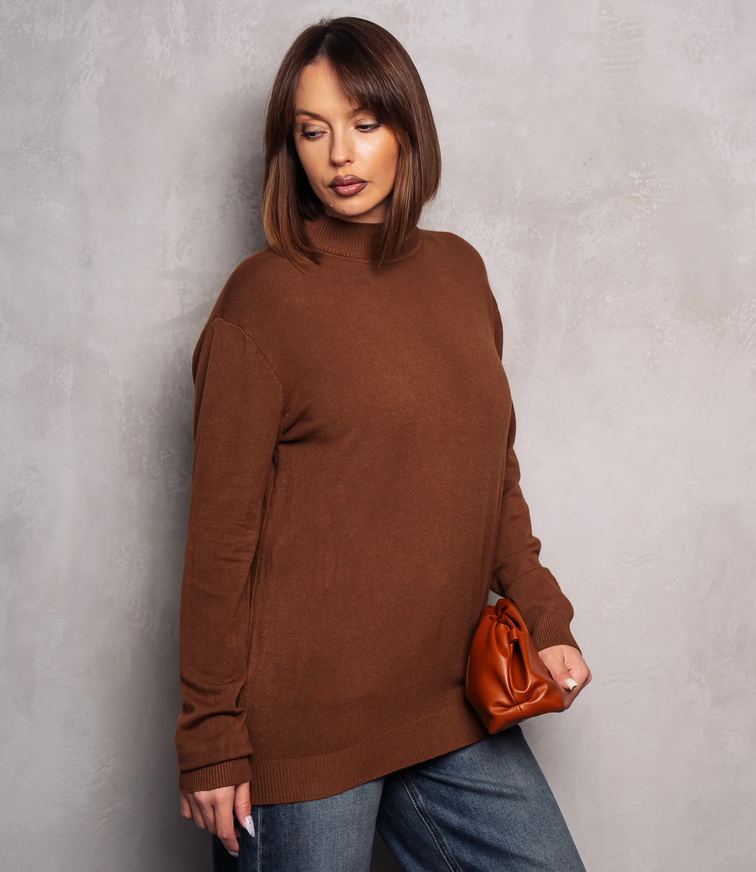 Водолазка #ОКТ07, шоколадный - фото 2