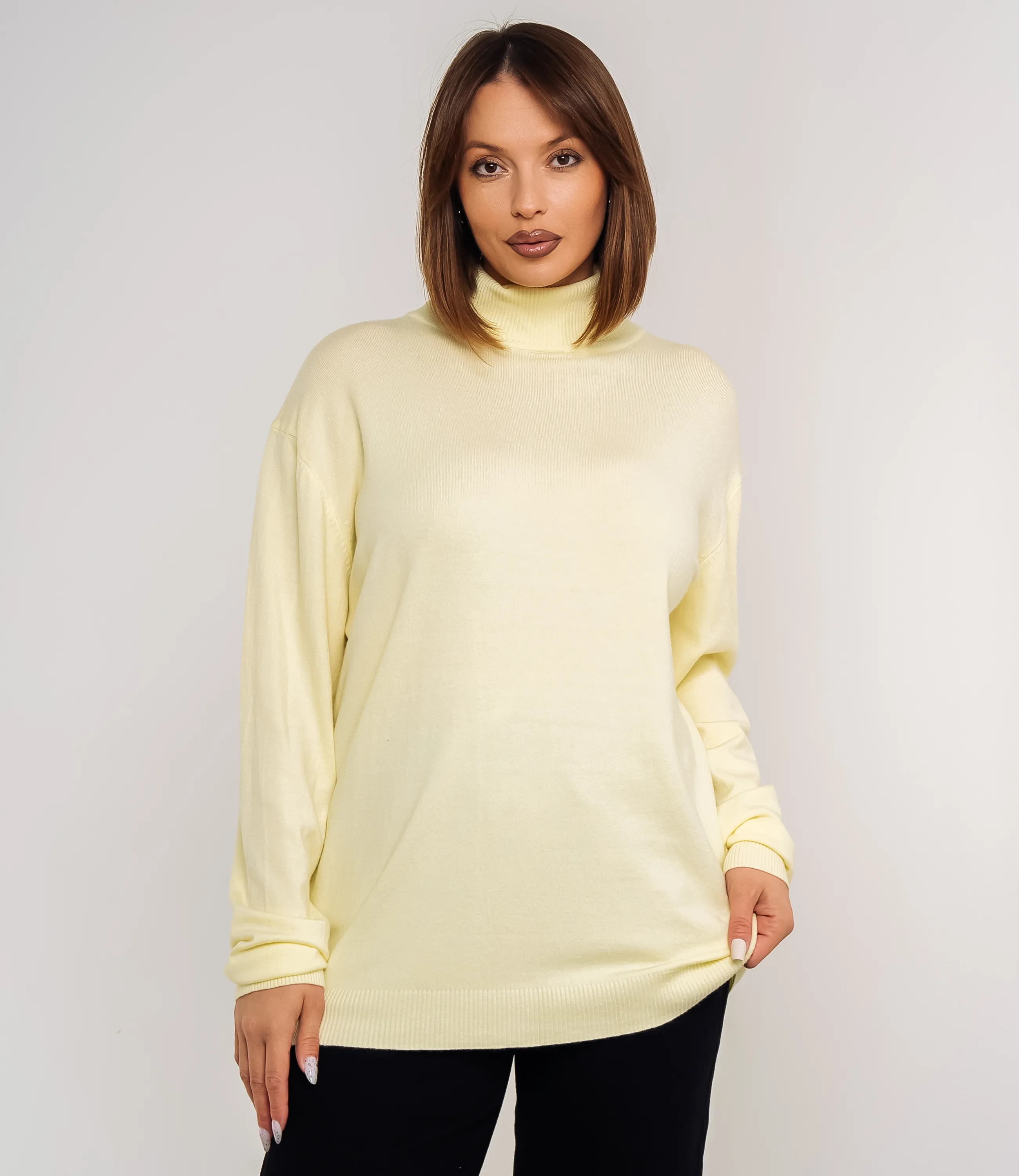 Водолазка #ОКТ08, светло-жёлтый - фото 1