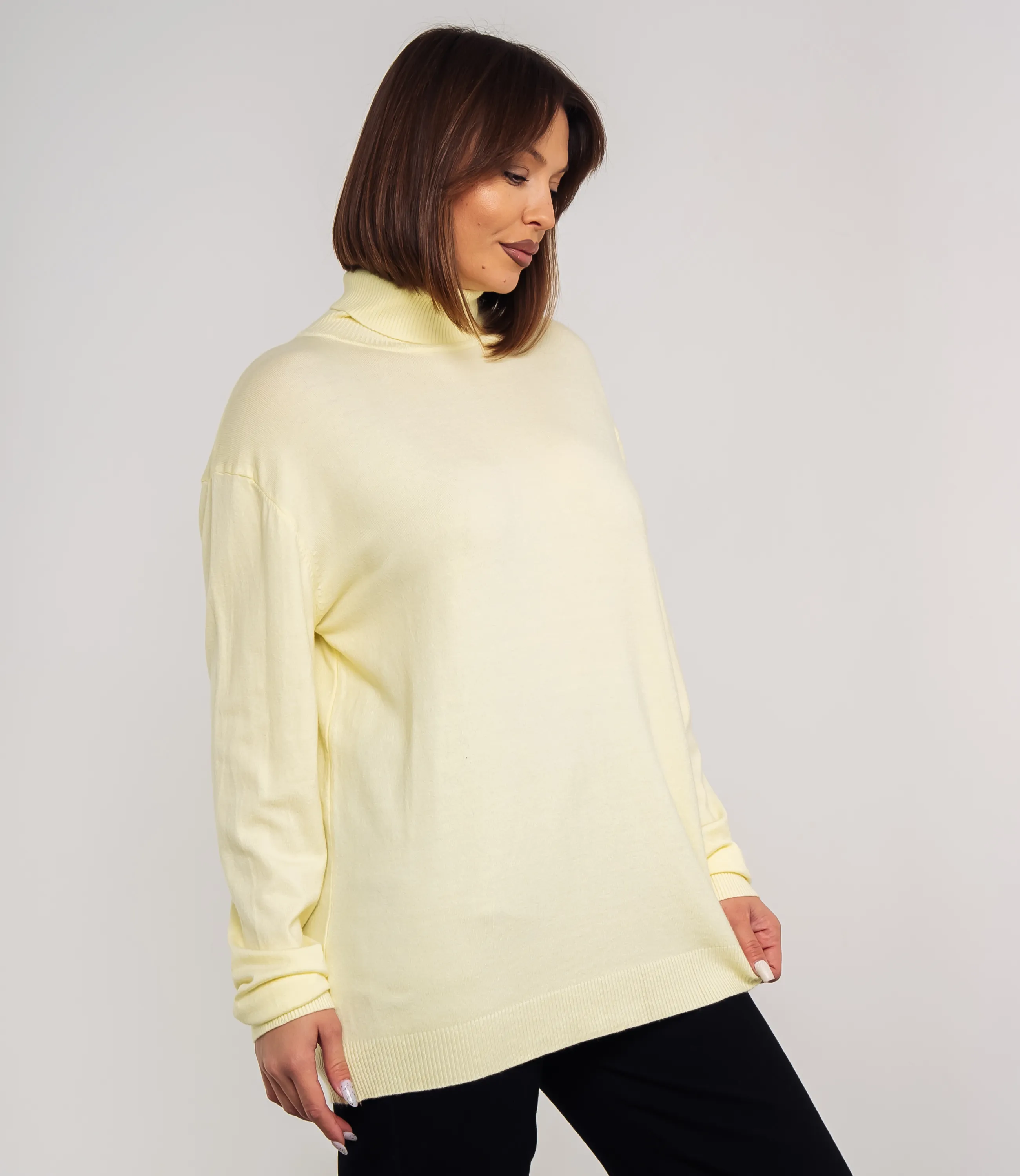 Водолазка #ОКТ08, светло-жёлтый - фото 2