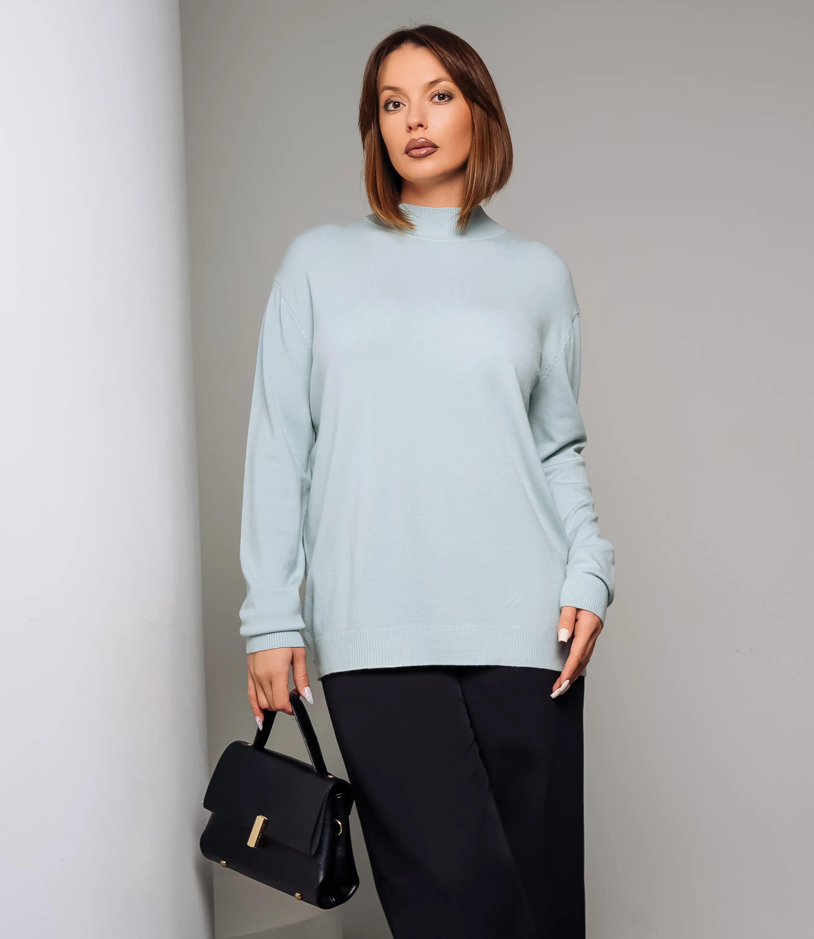 Водолазка #ОКТ07, ментоловый - фото 1